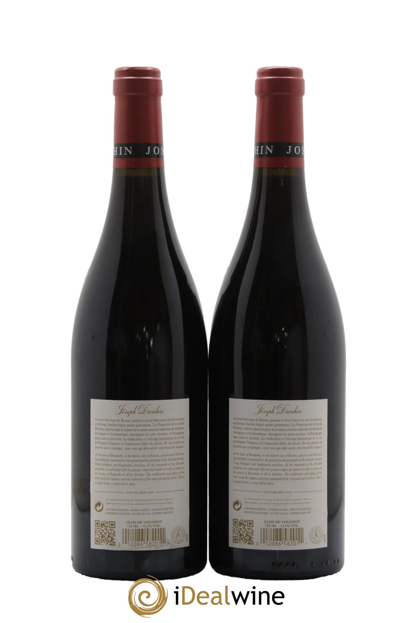 Clos de Vougeot Grand Cru Joseph Drouhin 2014 - Lot of 2 bottles - 1