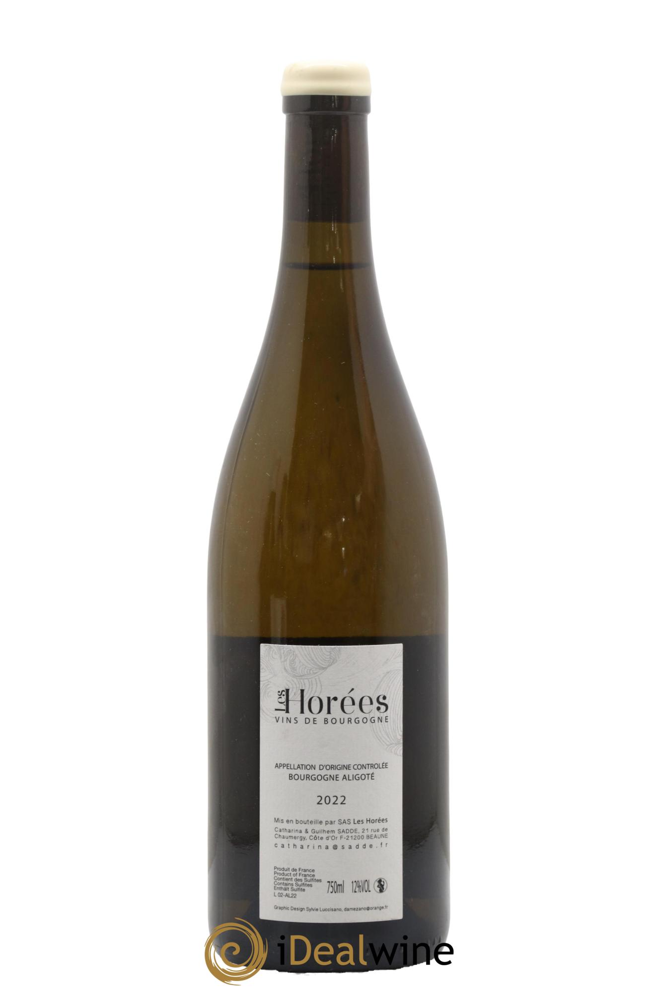Bourgogne Aligoté En Coulezain Les Horées 2022 - Lot of 1 bottle - 1