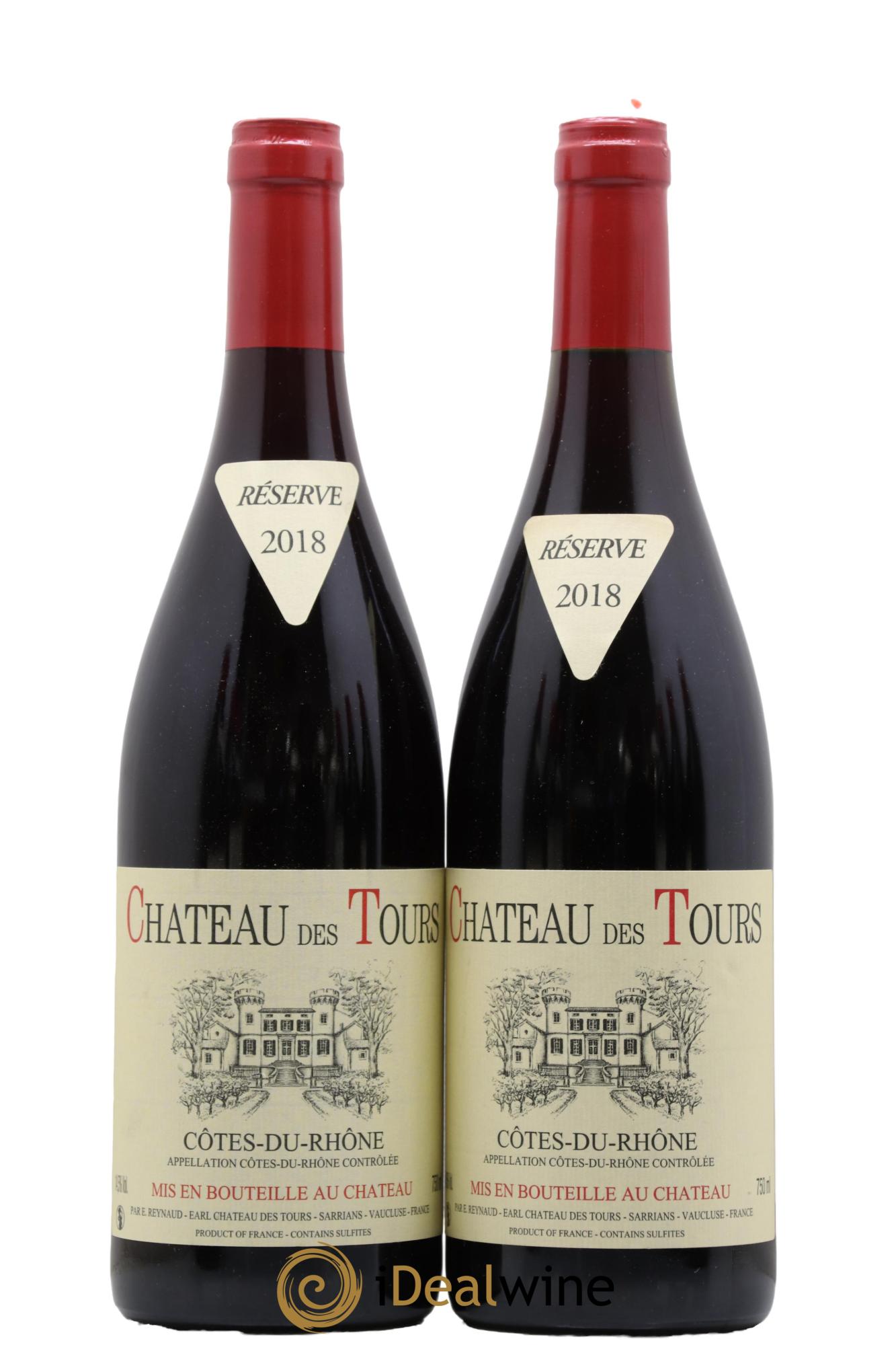 Côtes-du-Rhône Château des Tours Emmanuel Reynaud 2018 - Lot de 2 bouteilles - 0
