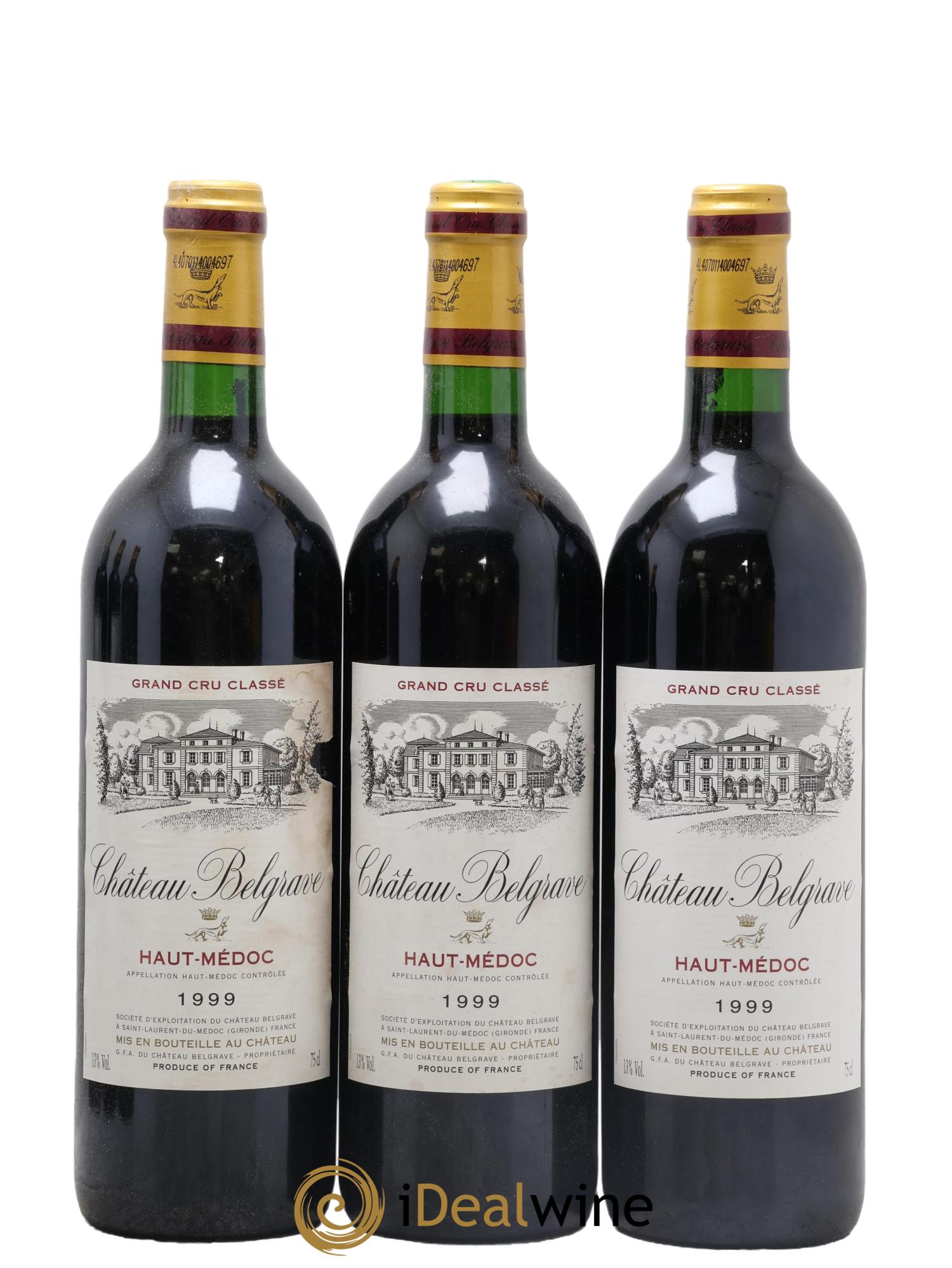 Château Belgrave 5ème Grand Cru Classé 1999 - Posten von 12 Flaschen - 3