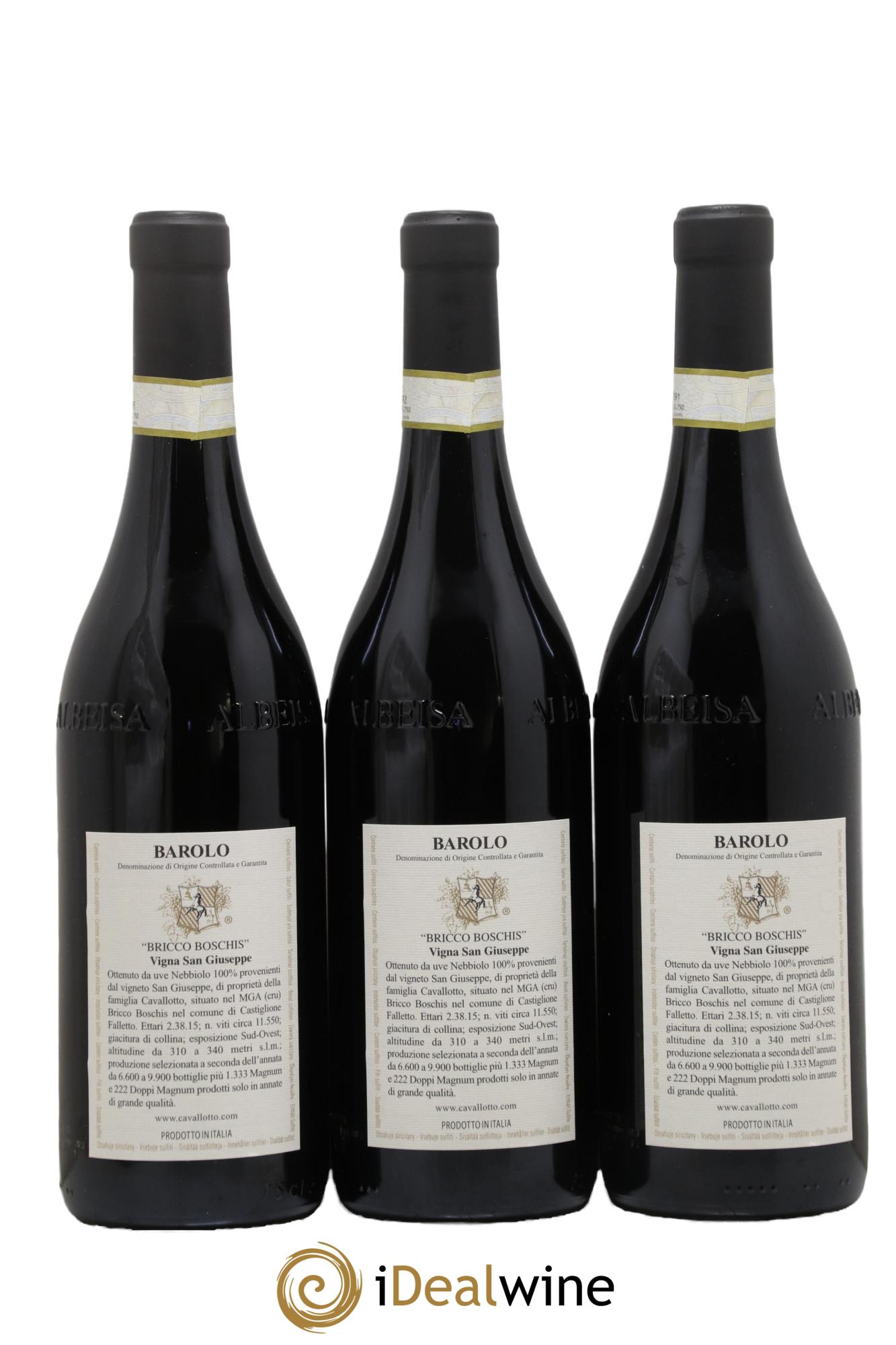 Barolo DOCG Riserva Bricco Boschis Vigna San Giuseppe Cavallotto 2013 - Lotto di 3 bottiglie - 1