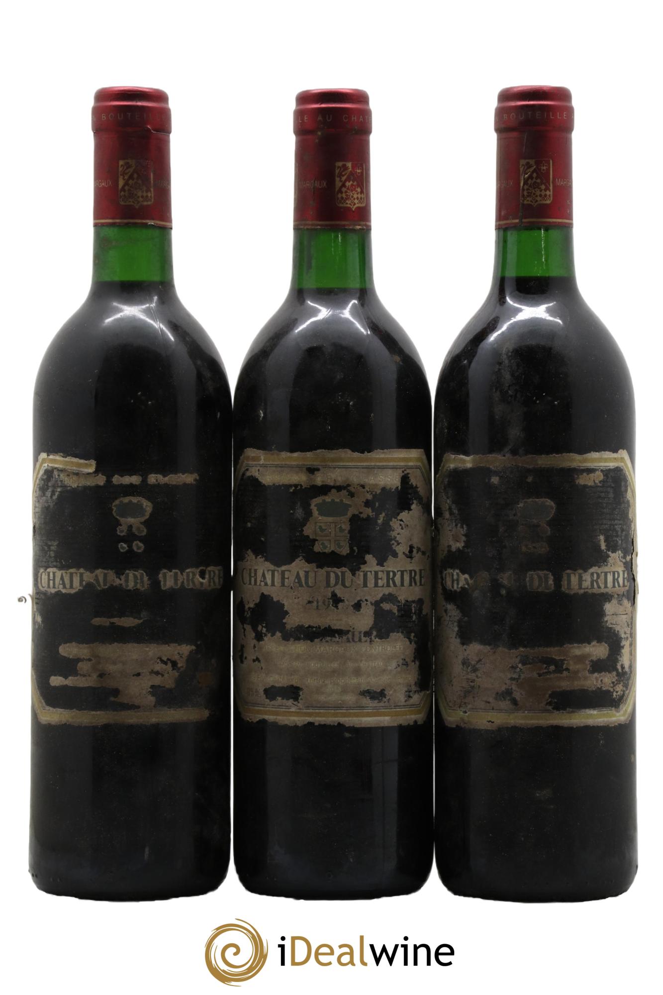 Château du Tertre 5ème Grand Cru Classé 1990 - Lot de 3 bouteilles - 0