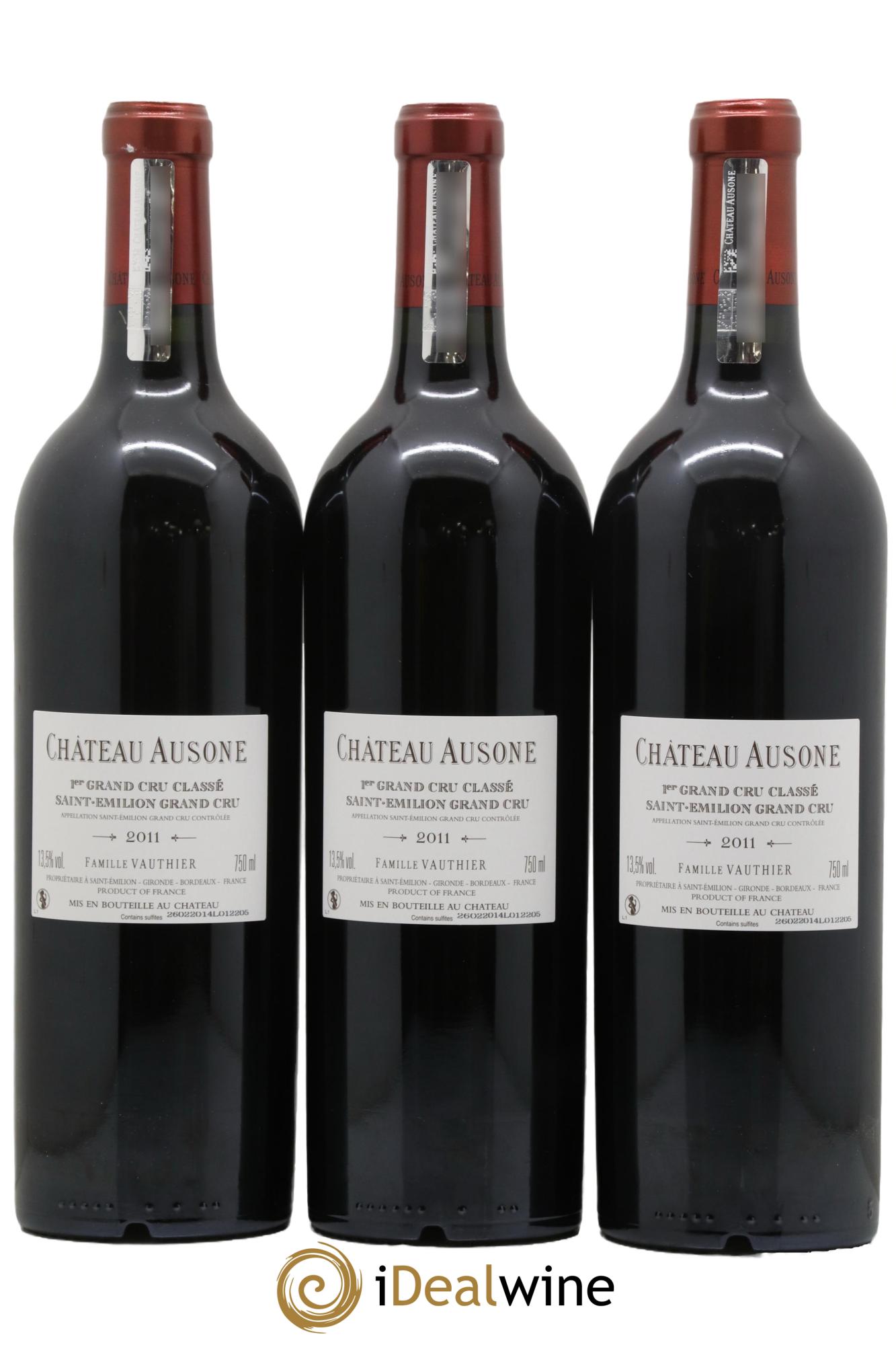 Château Ausone 1er Grand Cru Classé A 2011 - Lotto di 3 bottiglie - 1