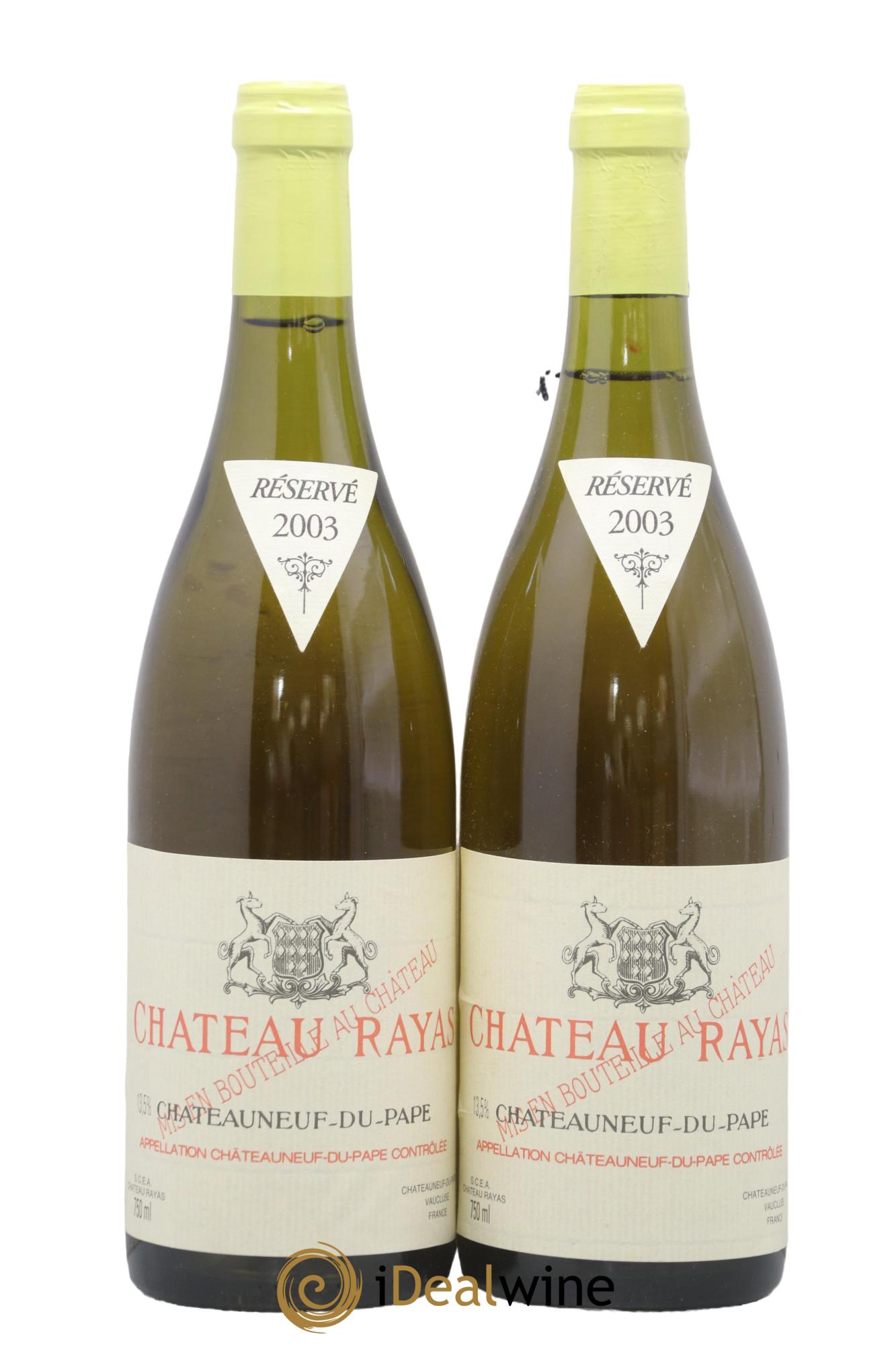 Châteauneuf-du-Pape Château Rayas Emmanuel Reynaud 2003 - Lotto di 2 bottiglie - 0