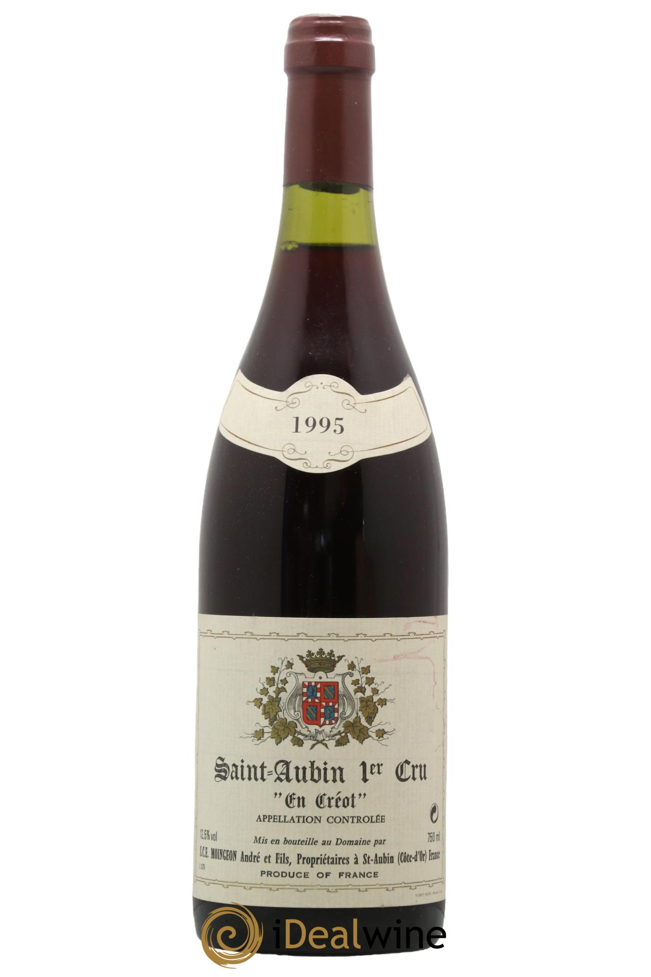 Saint-Aubin 1er Cru En Créot Moingeon André et Fils 1995 - Lot de 1 bouteille - 0