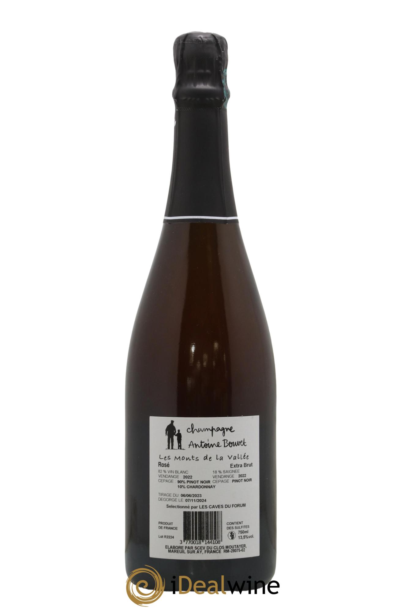 Extra Brut Les Monts de la Vallée Antoine Bouvet 2022 - Lot of 1 bottle - 1