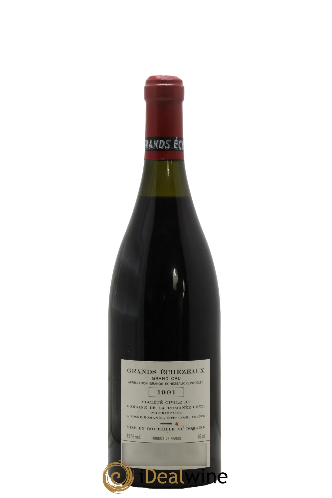Grands-Echezeaux Grand Cru Domaine de la Romanée-Conti 1991 - Lot de 1 bouteille - 1