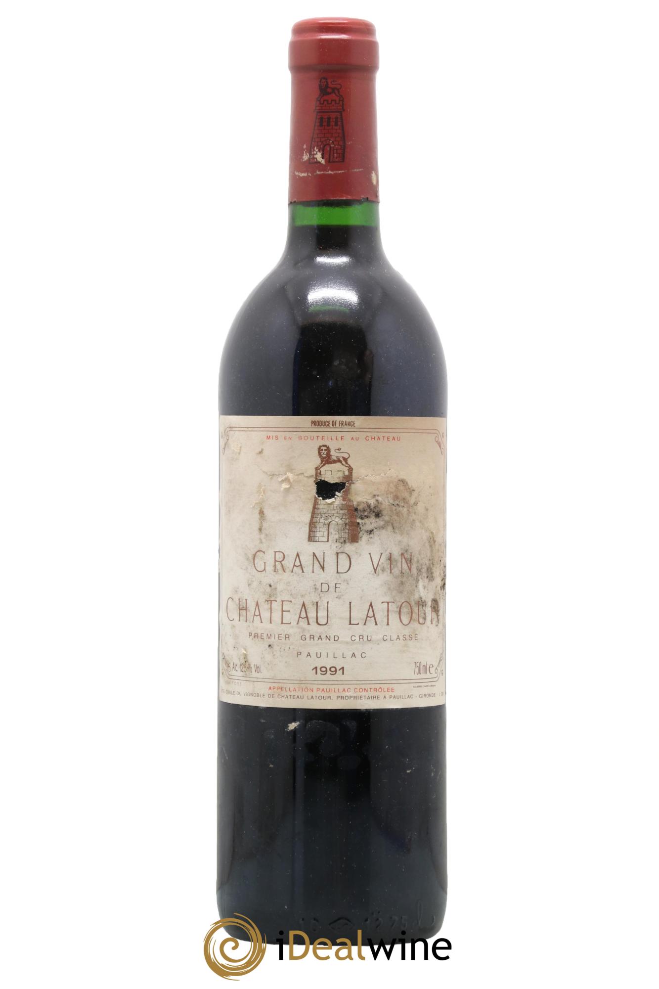 Château Latour 1er Grand Cru Classé 1991 - Lot de 1 bouteille - 0