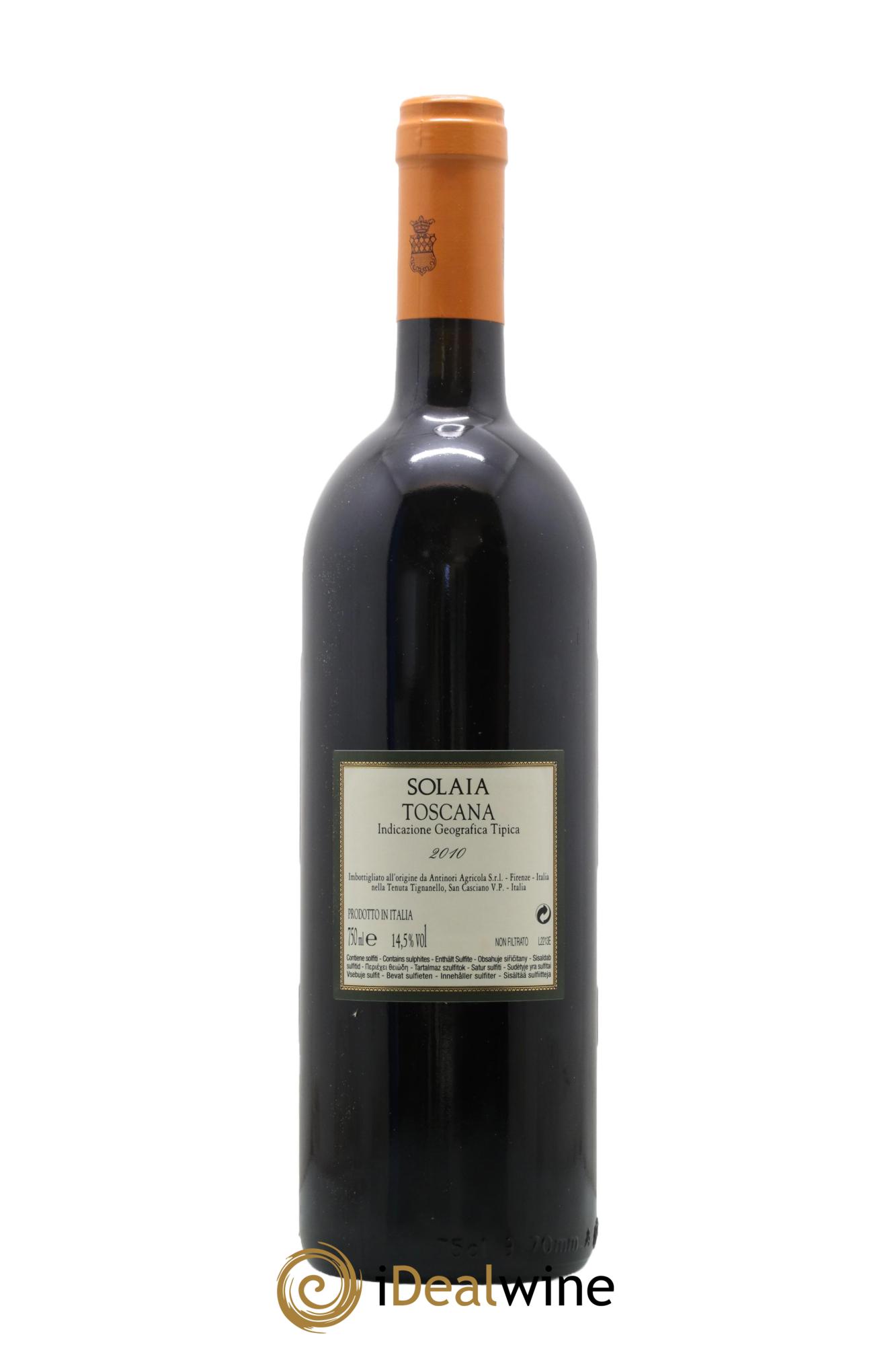 Toscana IGT Solaia Tenuta Tignanello - Marchesi Antinori 2010 - Posten von 1 Flasche - 1