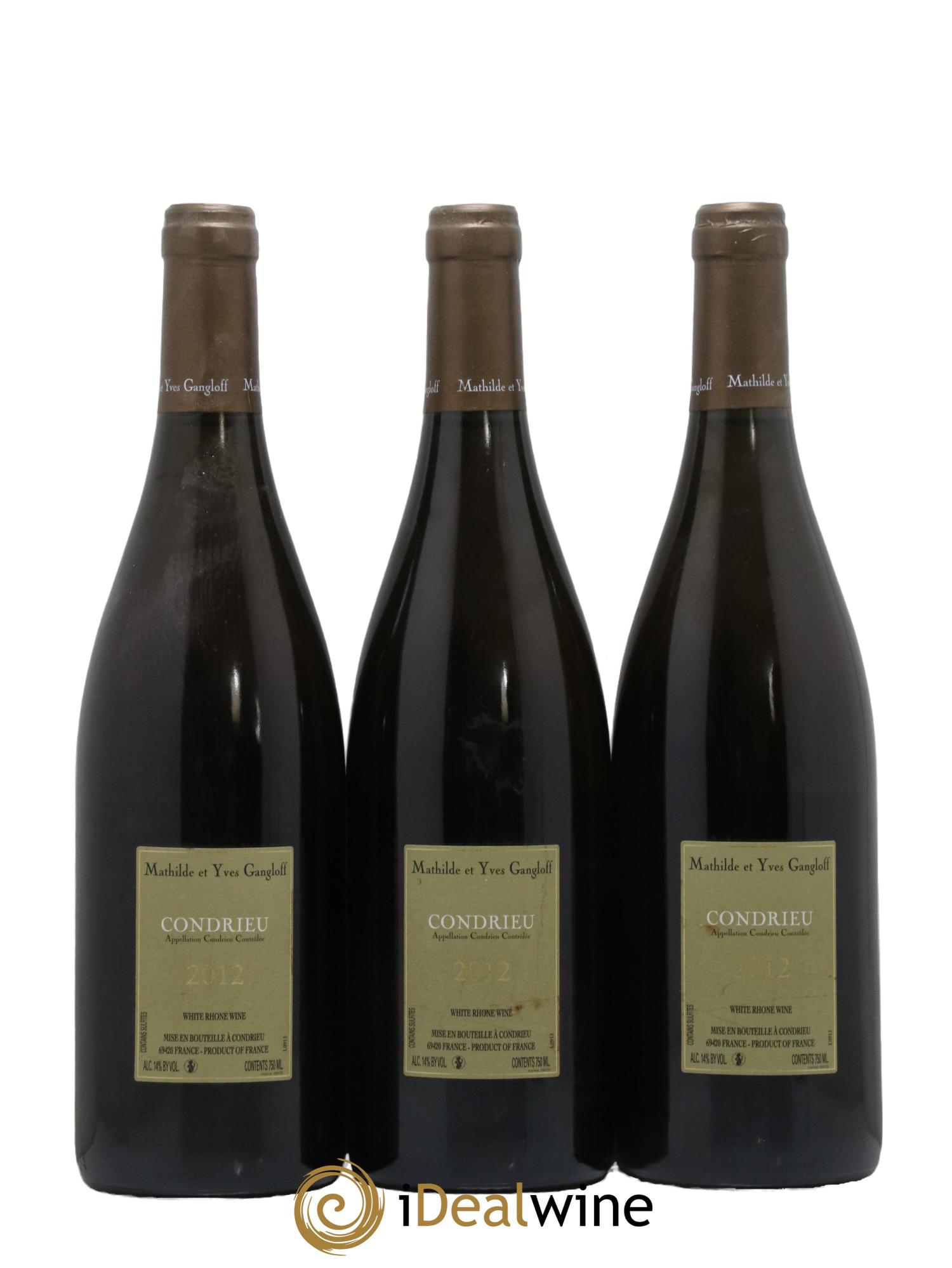 Condrieu Domaine Gangloff (Domaine) 2012 - Lot de 3 bouteilles - 1