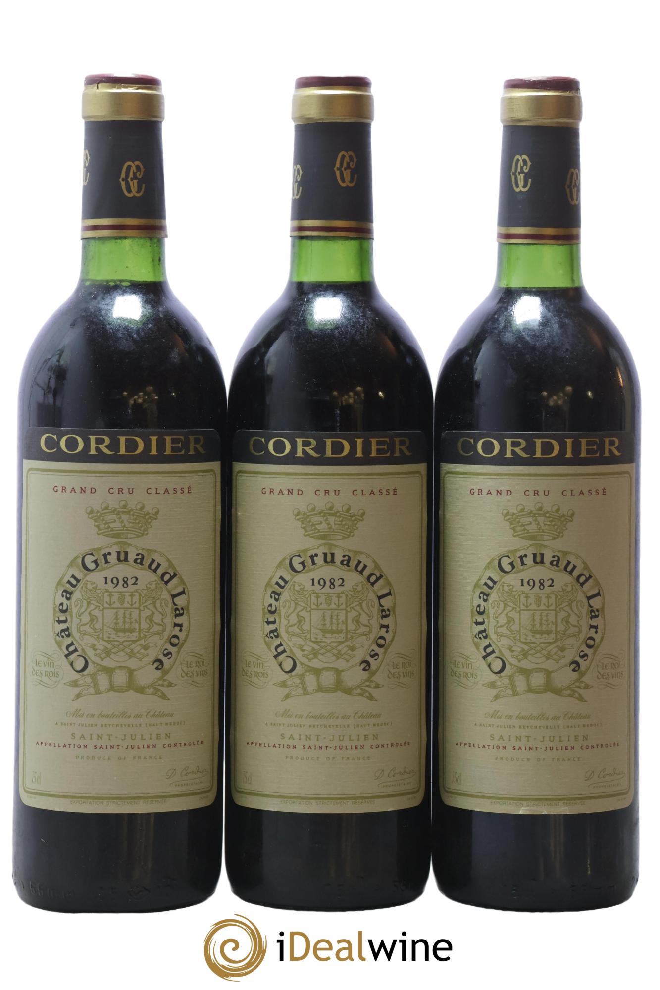 Château Gruaud Larose 2ème Grand Cru Classé 1982 - Lot de 3 bouteilles - 0