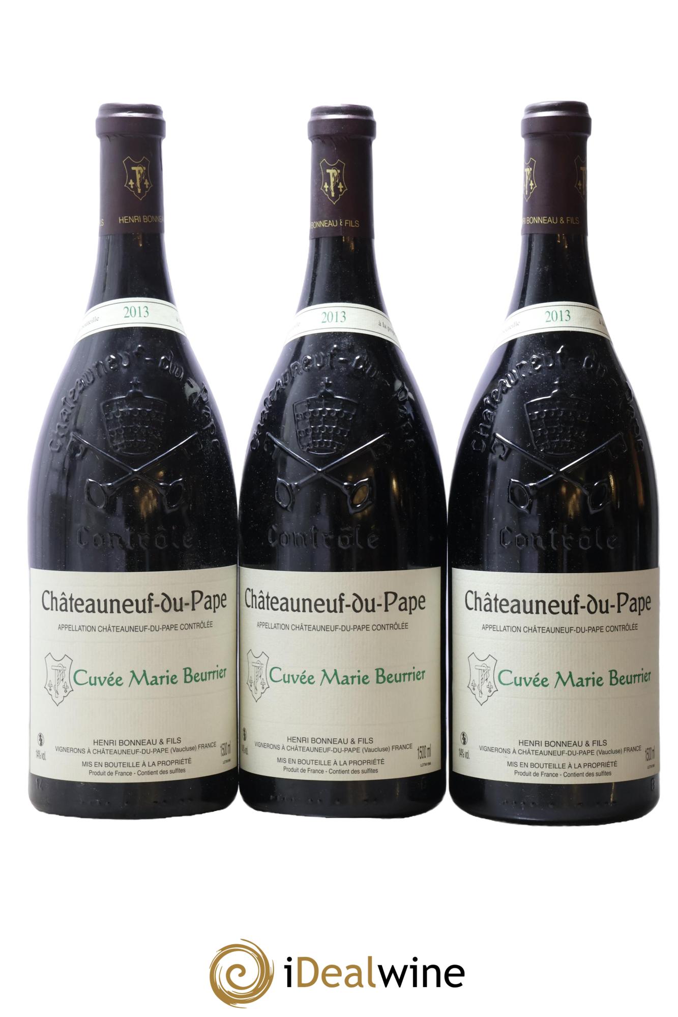 Châteauneuf-du-Pape Marie Beurrier Henri Bonneau & Fils 2013 - Lot de 3 magnums - 0
