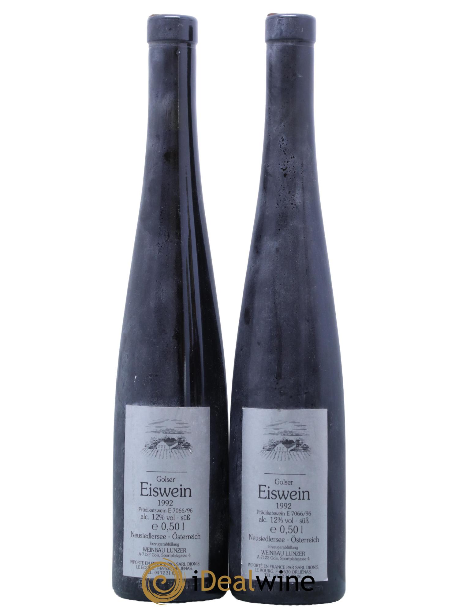 Autriche Lunzer Golser Eiswein Weinbau 1992 - Lot de 2 format 50cls - 0