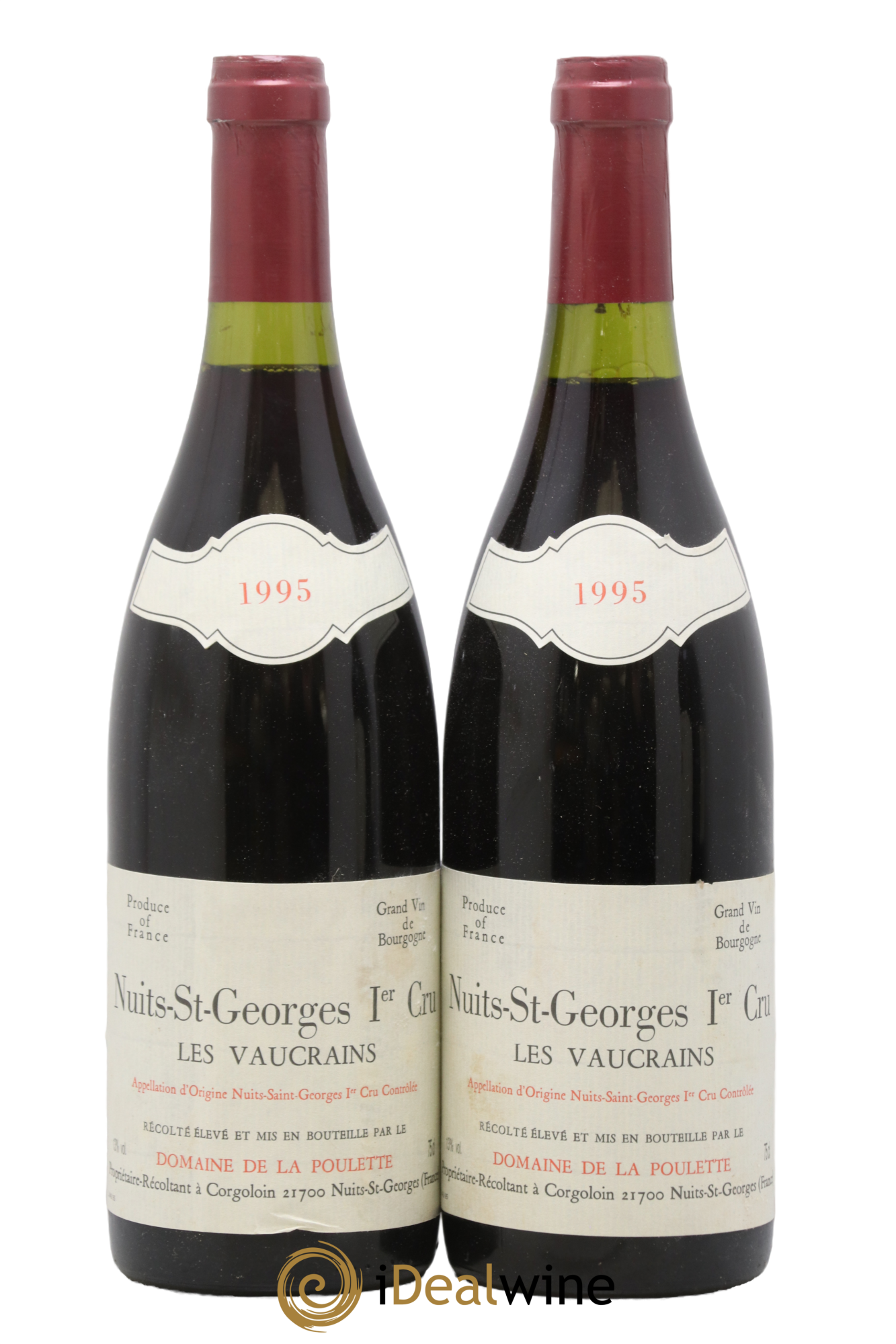 Nuits-Saint-Georges 1er Cru Les Vaucrains Domaine de la Poulette 1995 - Posten von 2 Flaschen - 0