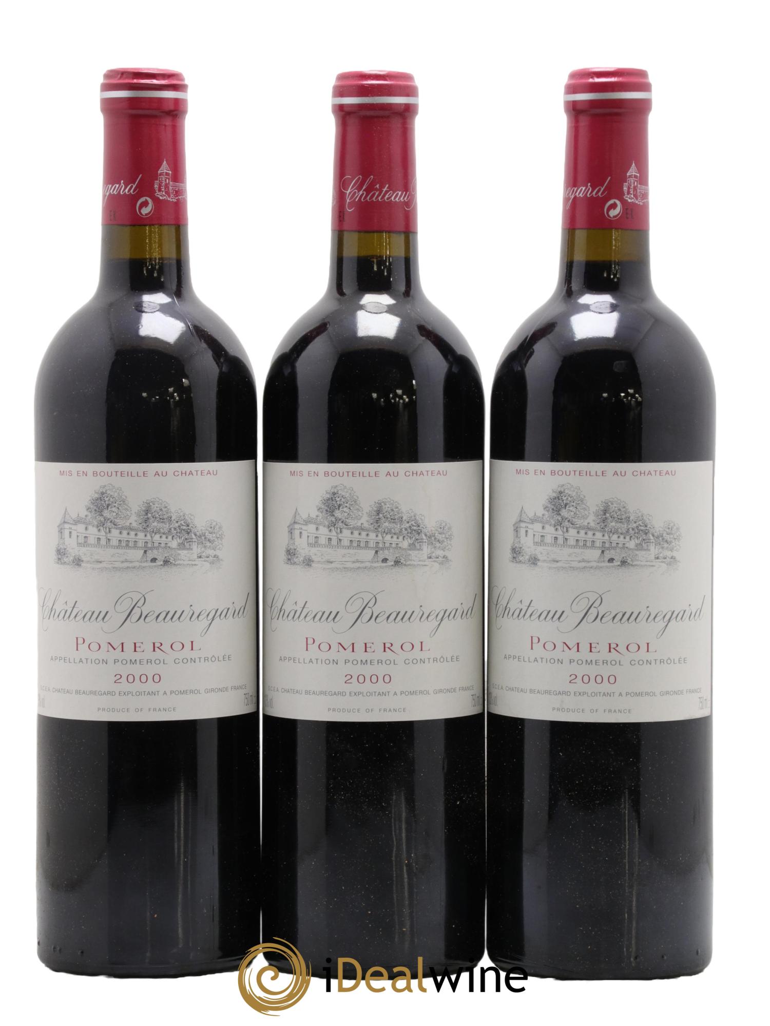 Château Beauregard 2000 - Lotto di 3 bottiglie - 0