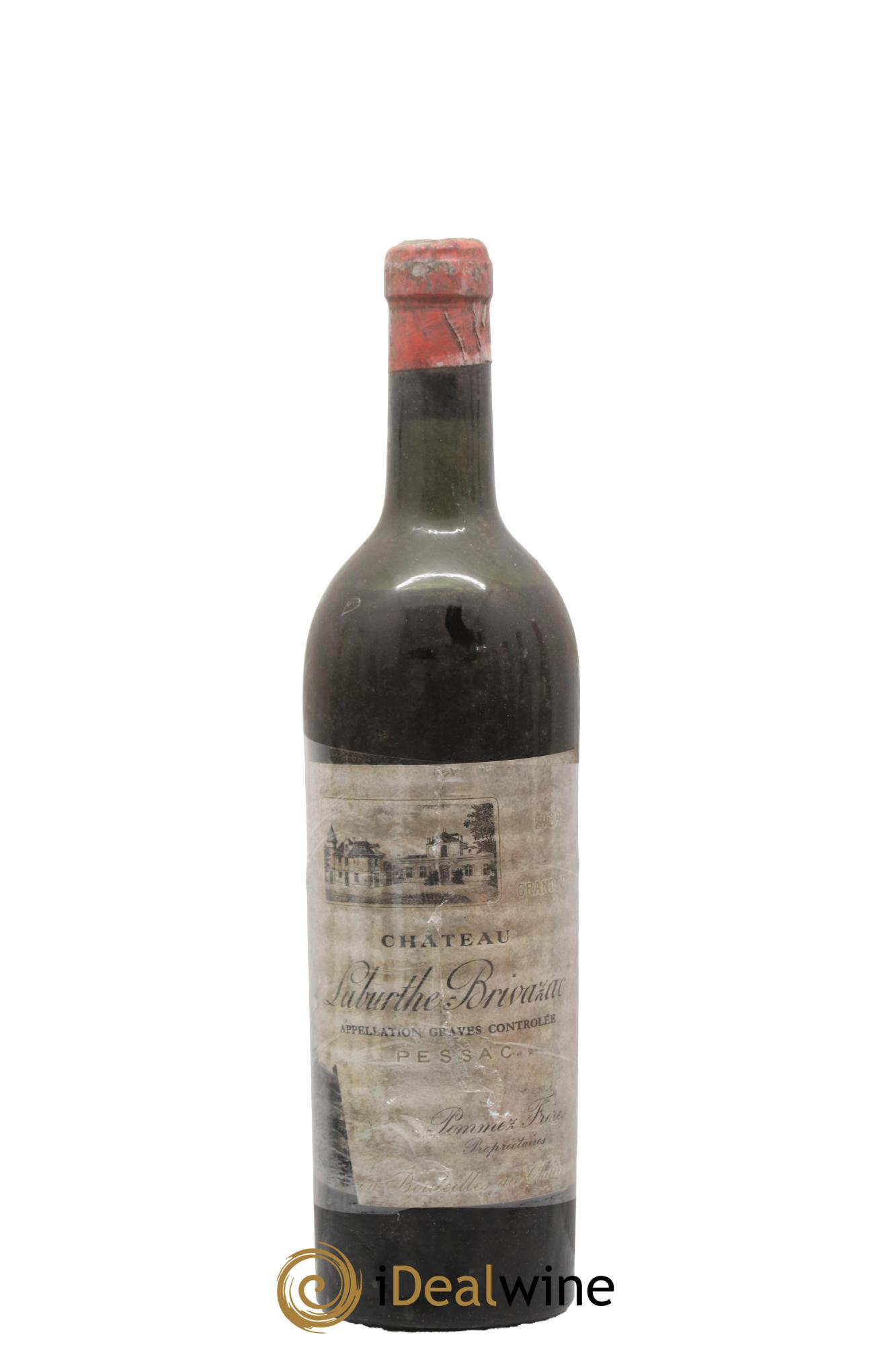 Graves Château Laburthe Brivazac 1929 - Lot de 1 bouteille - 0