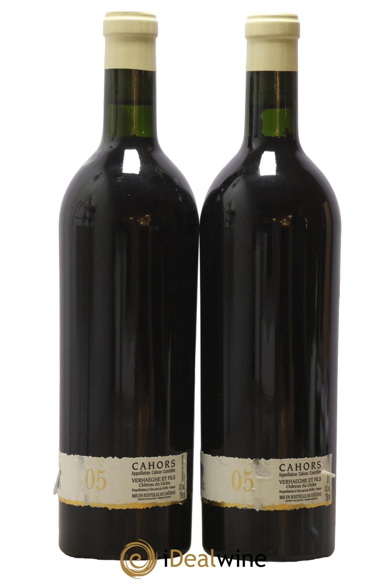 Cahors Grand Cru Château Le Cèdre 2005 - Lot de 2 bouteilles - 1