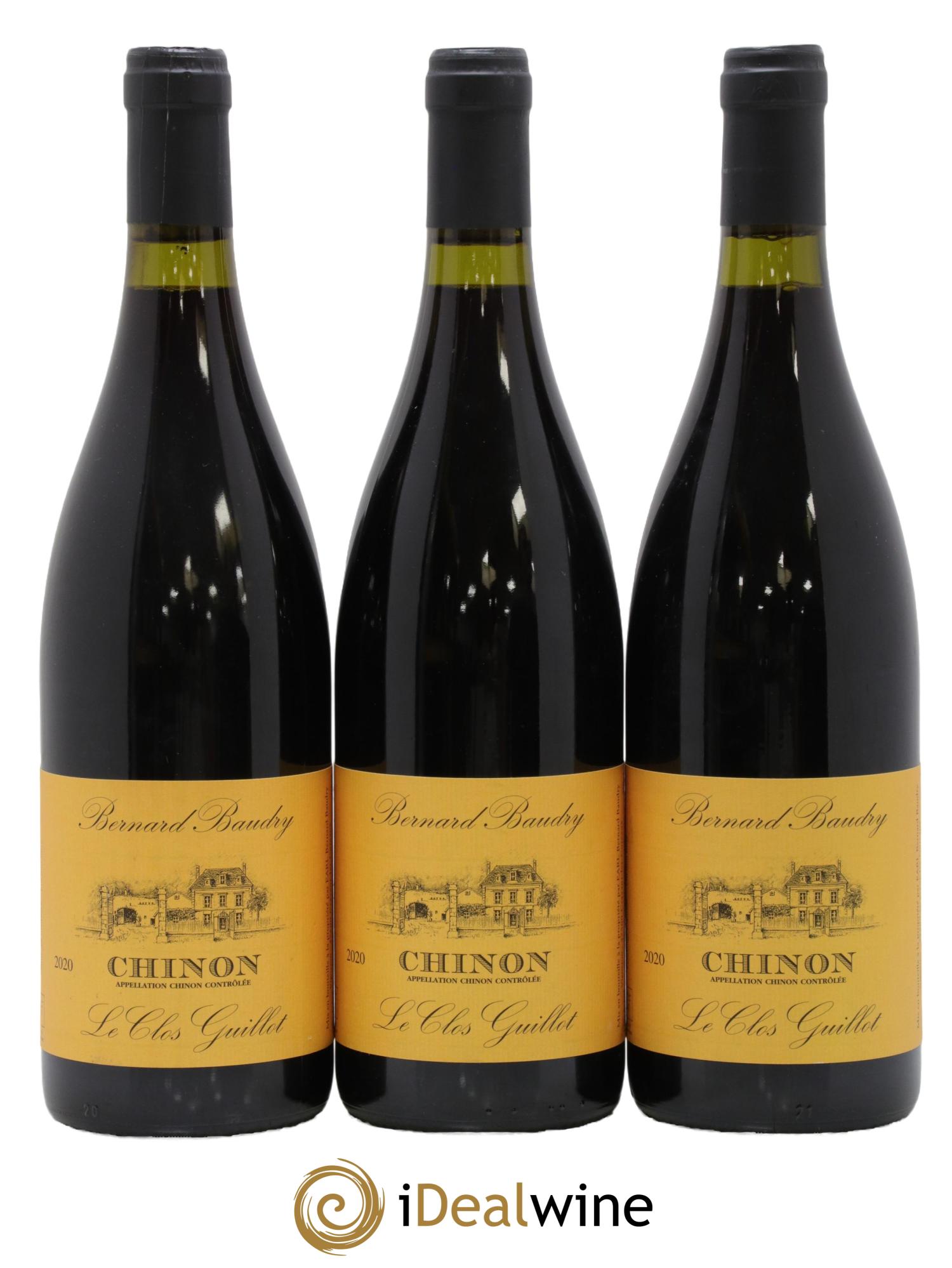 Chinon Le Clos Guillot Bernard Baudry 2020 - Lot de 3 bouteilles - 0