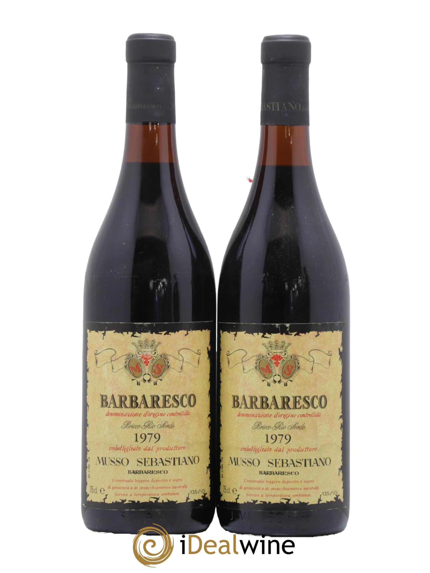 Barbaresco DOCG Bricco Rio Sordo Musso Sebastiano 1979 - Lot de 2 bouteilles - 0