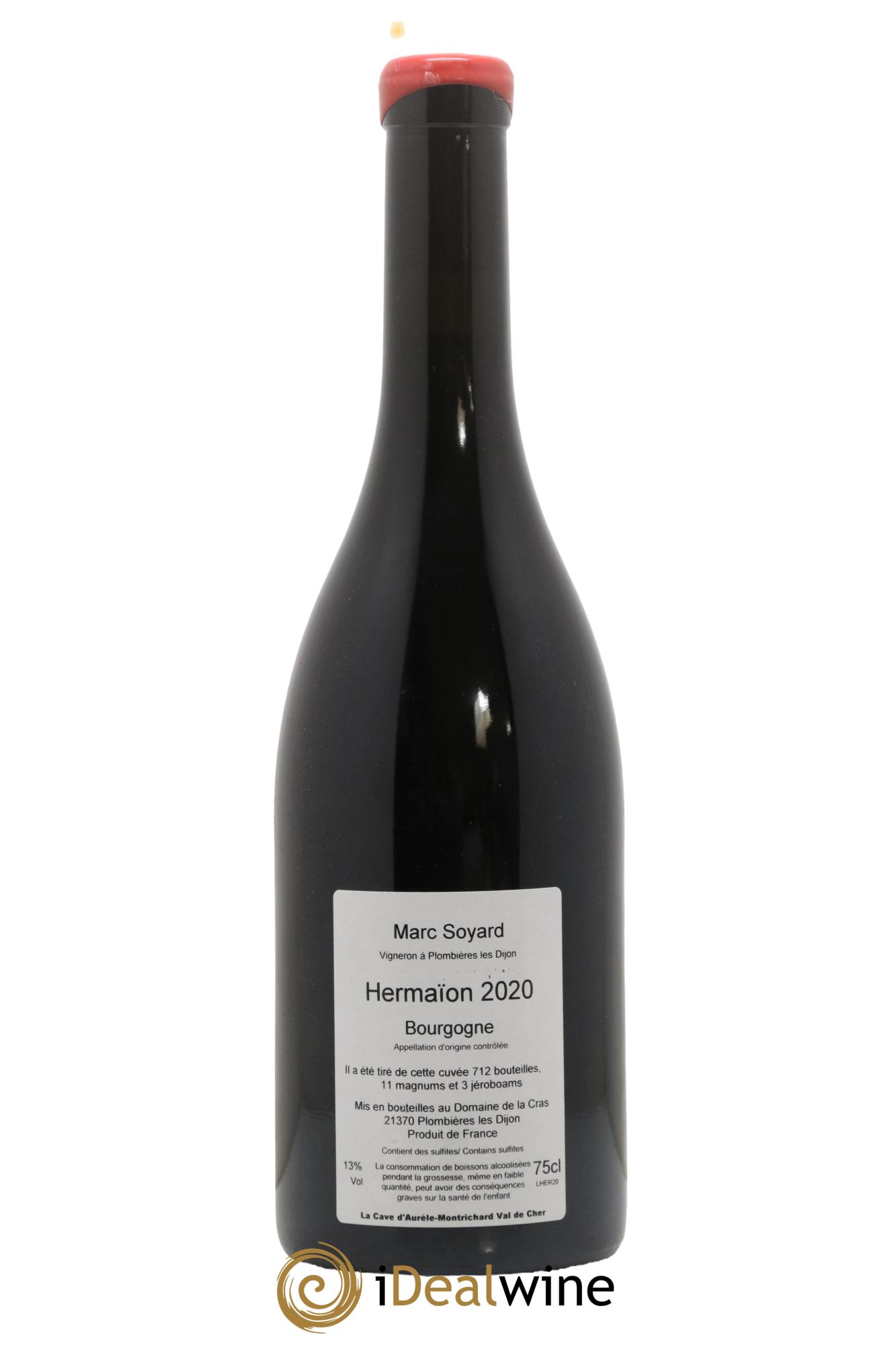 Bourgogne Hermaion Domaine de la Cras - Marc Soyard 2020 - Lot de 1 bouteille - 1