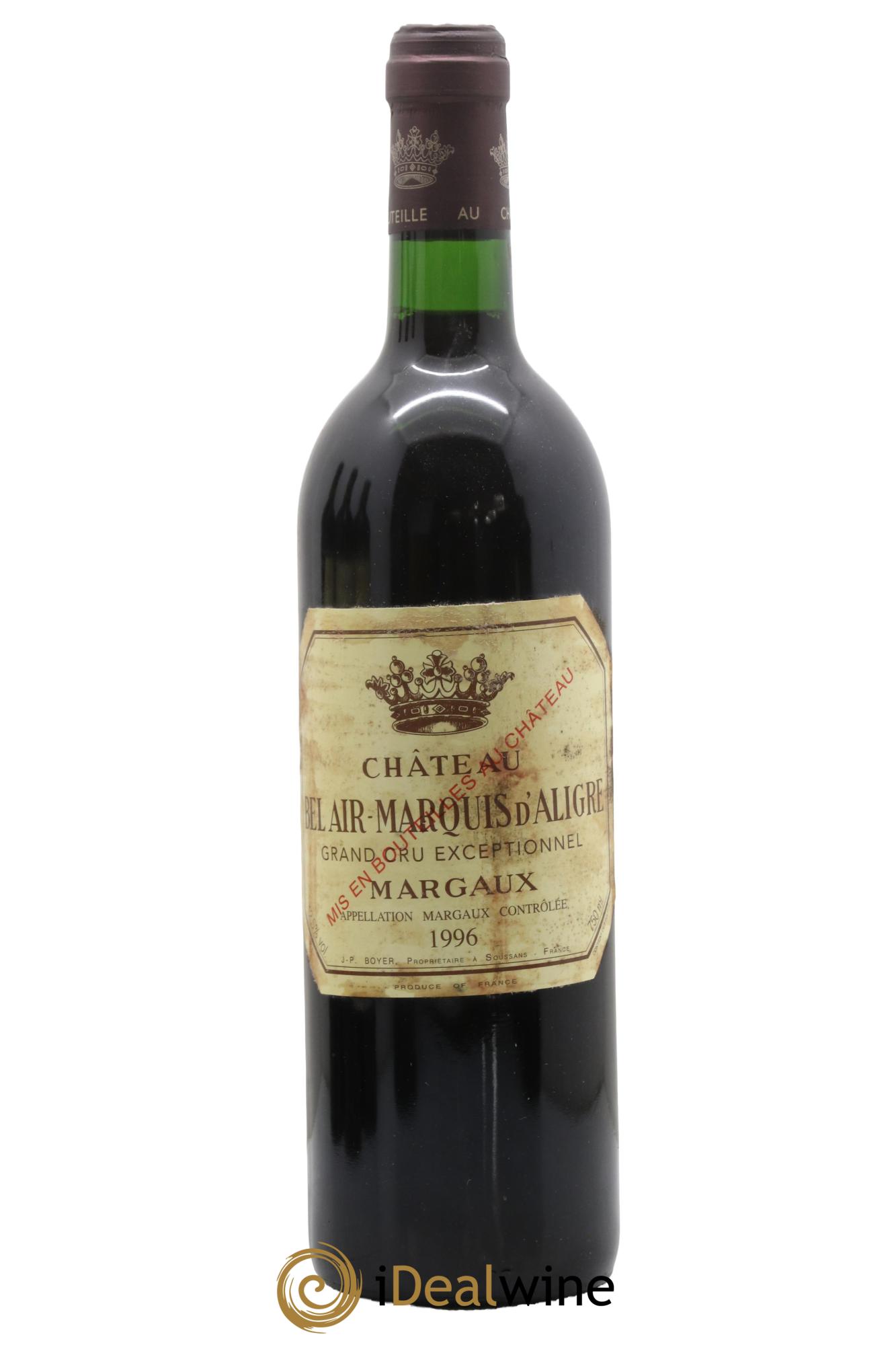 Château Bel Air Marquis d'Aligre 1996 - Posten von 1 Flasche - 0