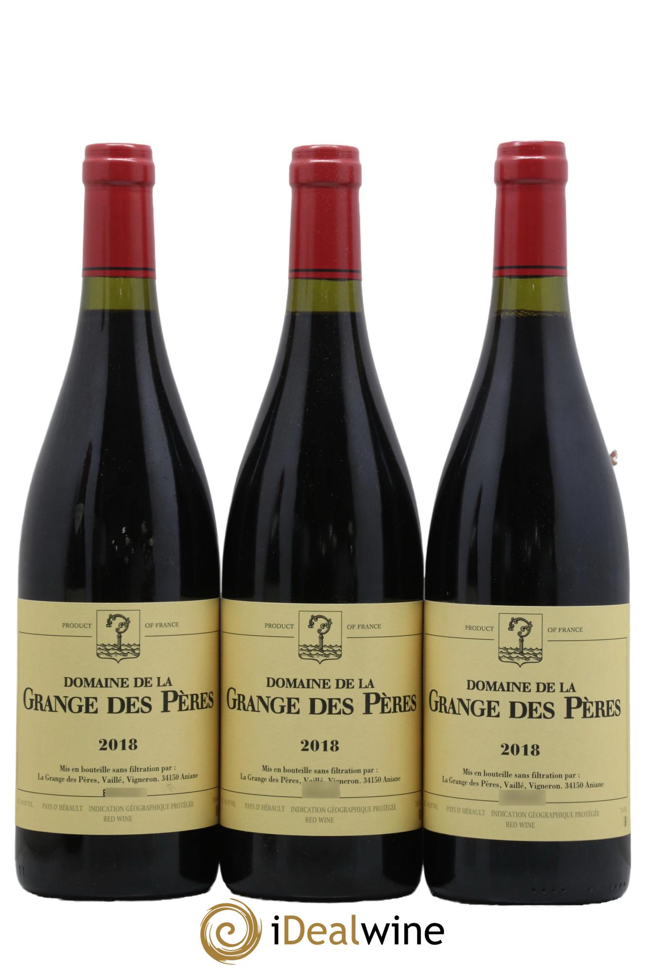 IGP Pays d'Hérault Grange des Pères Laurent Vaillé 2018 - Lotto di 3 bottiglie - 0