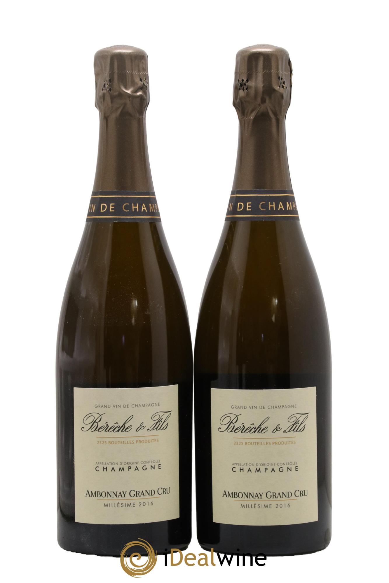 Ambonnay Grand Cru Extra-Brut Bérêche et Fils 2016 - Posten von 2 Flaschen - 0