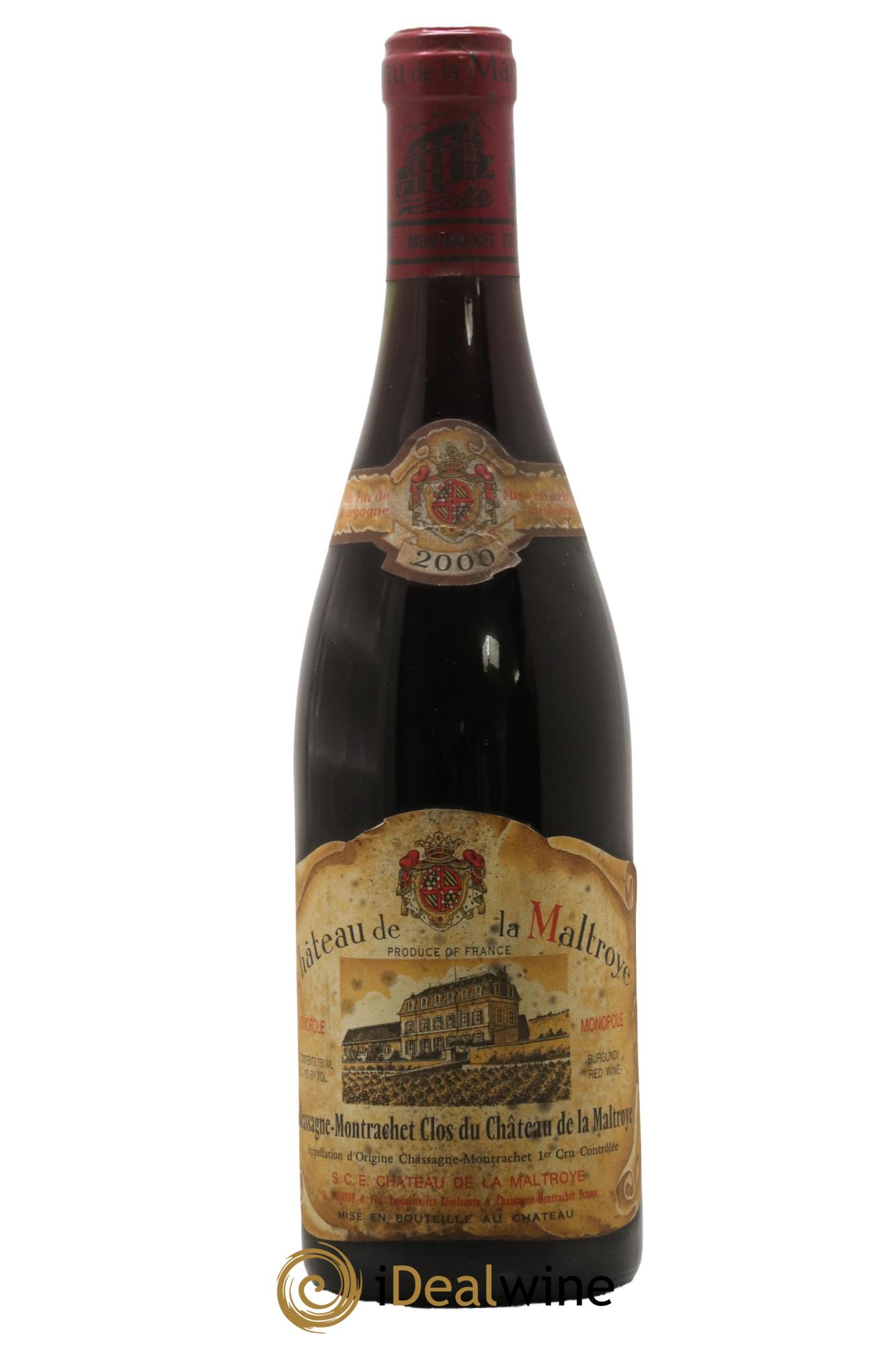 Chassagne-Montrachet 1er Cru Clos du Château de la Maltroye Château de la Maltroye  2000 - Lotto di 1 bottiglia - 0