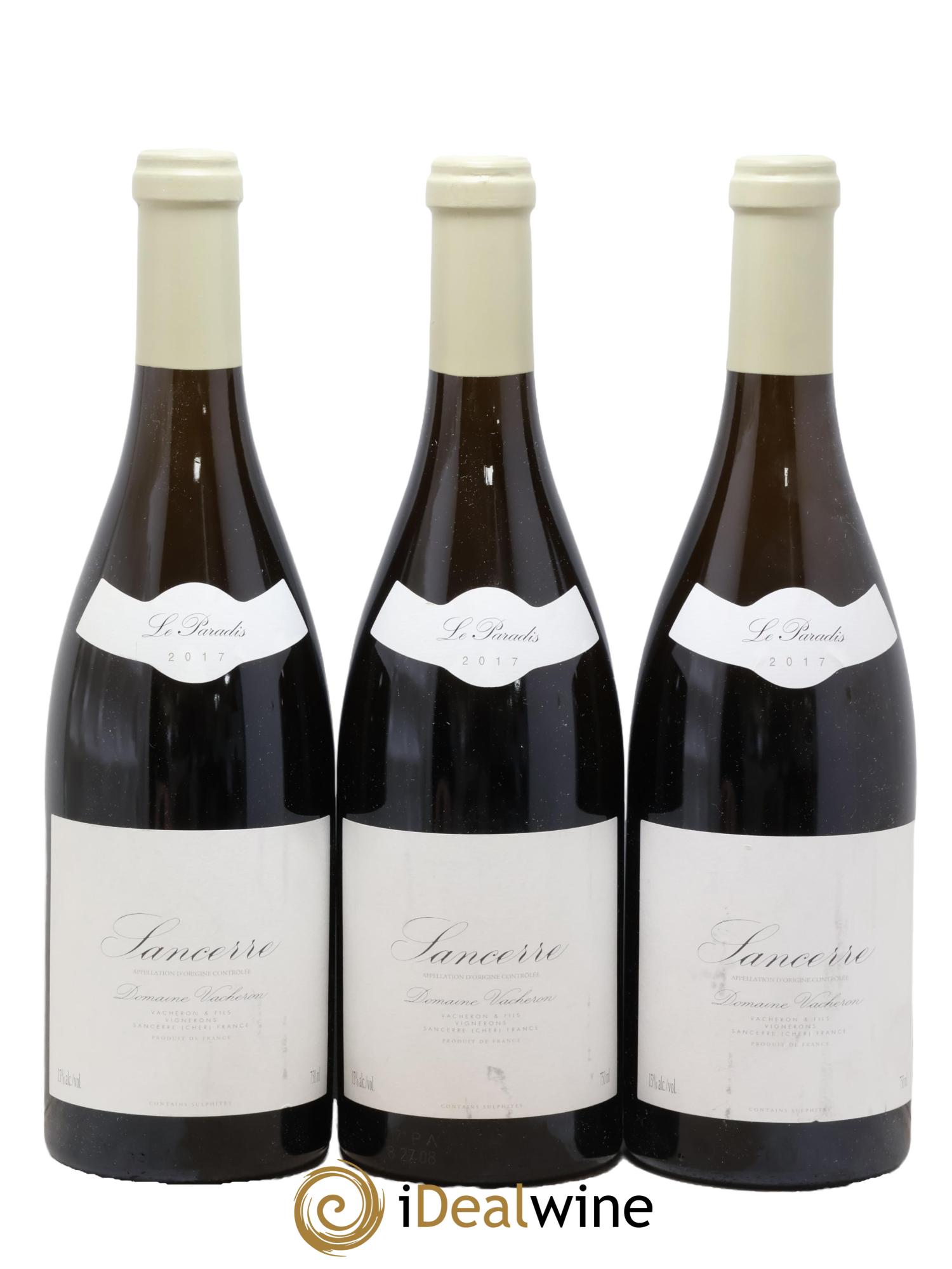Sancerre Le Paradis Domaine Vacheron et Fils 2017 - Lot de 3 bouteilles - 0