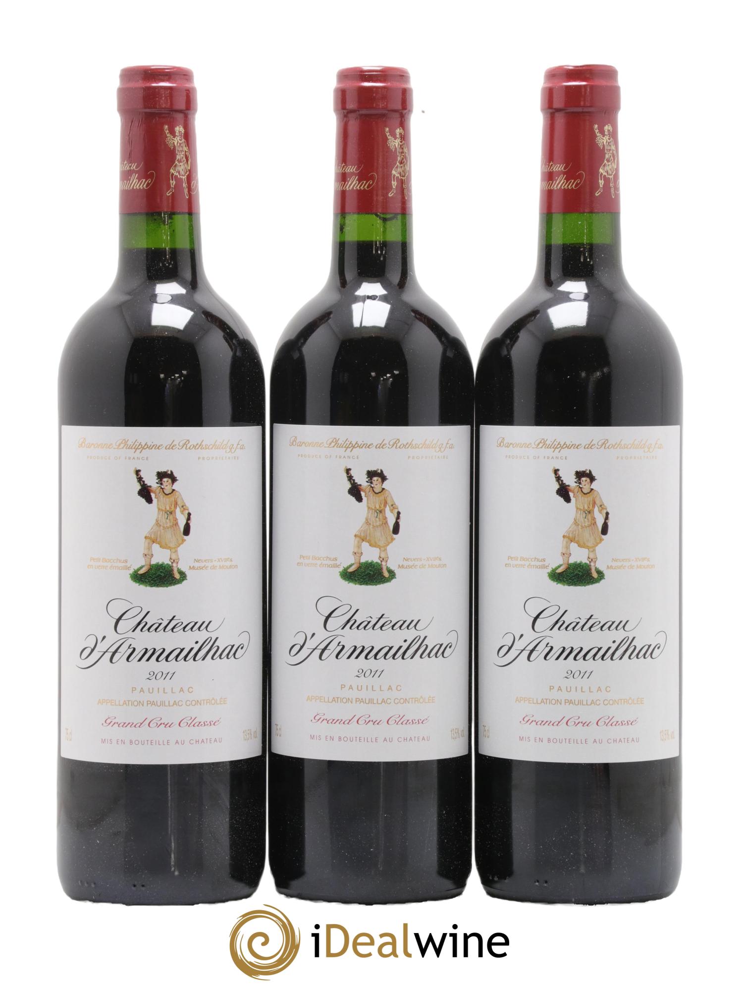 Château d' Armailhac - Mouton Baron(ne) Philippe 5ème Grand Cru Classé 2011 - Lot of 12 bottles - 4