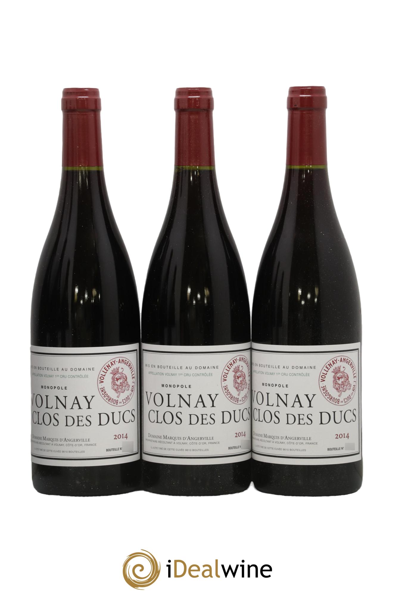 Volnay 1er Cru Clos des Ducs Marquis d'Angerville (Domaine) 2014 - Lot de 6 bouteilles - 2