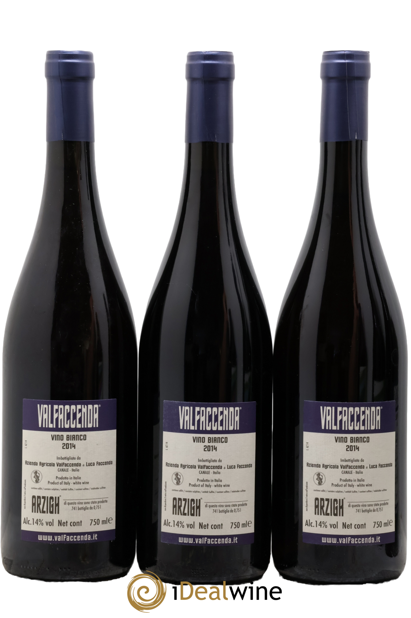 Italie Arzigh Bianco DOCG Valfaccenda Valroggero di Roggero Carolina 2014 - Posten von 3 Flaschen - 1
