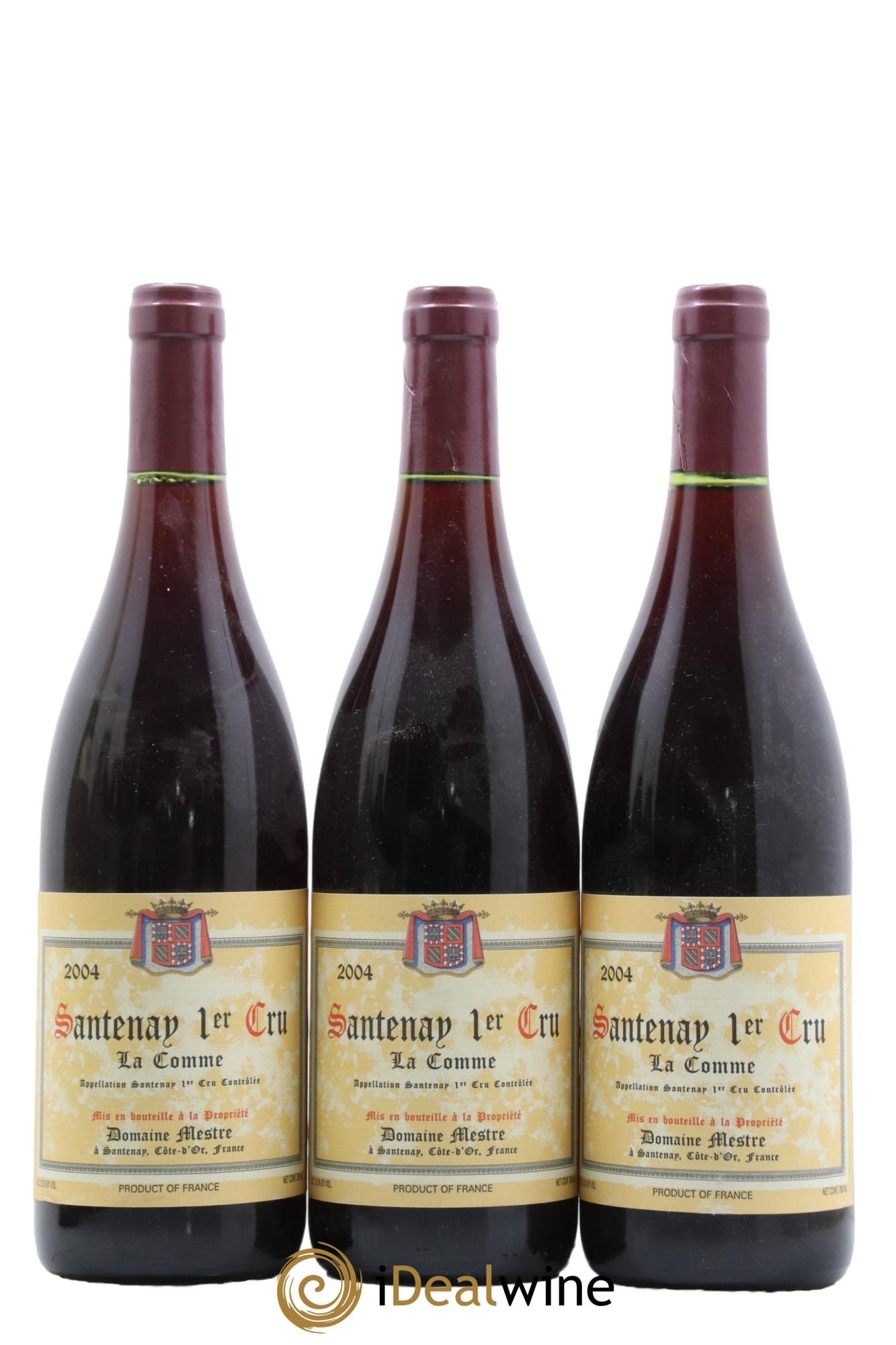 Santenay 1er Cru La Comme Domaine Mestre 2004 - Lot de 3 bouteilles - 0