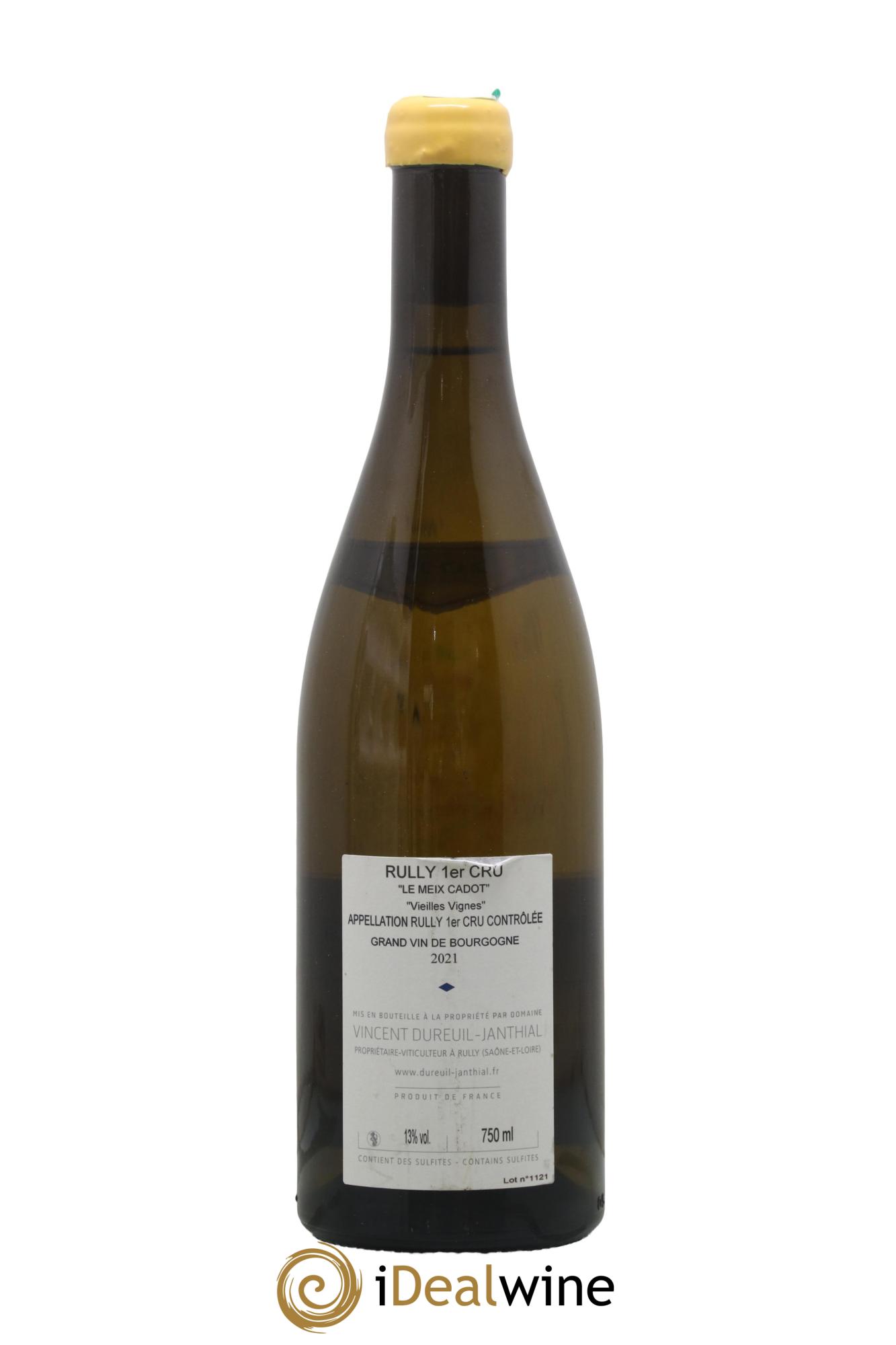 Rully 1er Cru Le Meix Cadot Vieilles Vignes Vincent Dureuil-Janthial 2021 - Posten von 1 Flasche - 1