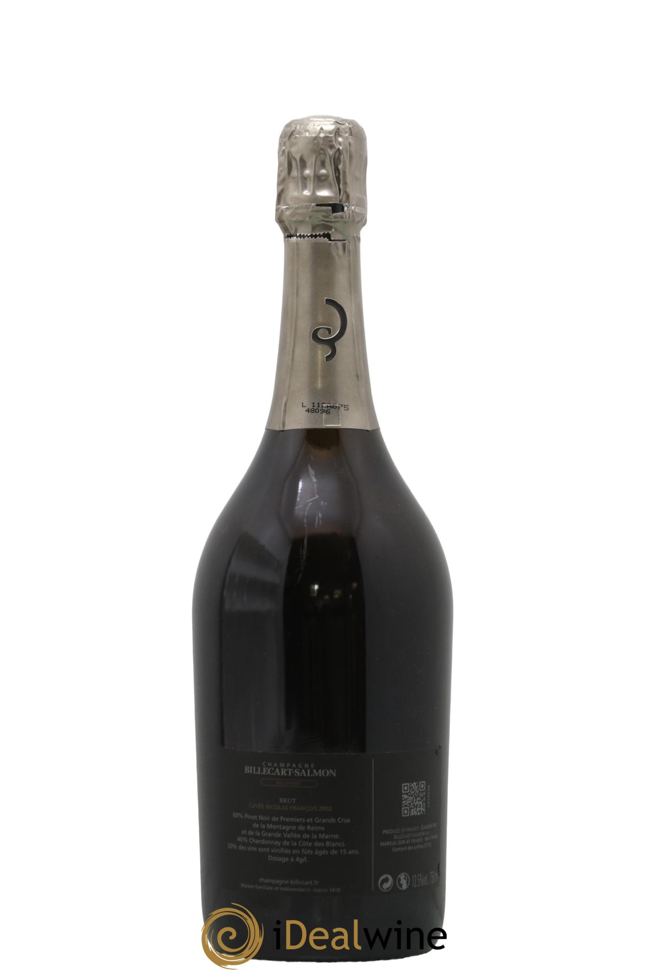 Brut Nicolas François Billecart Billecart-Salmon 2002 - Lot de 1 bouteille - 1