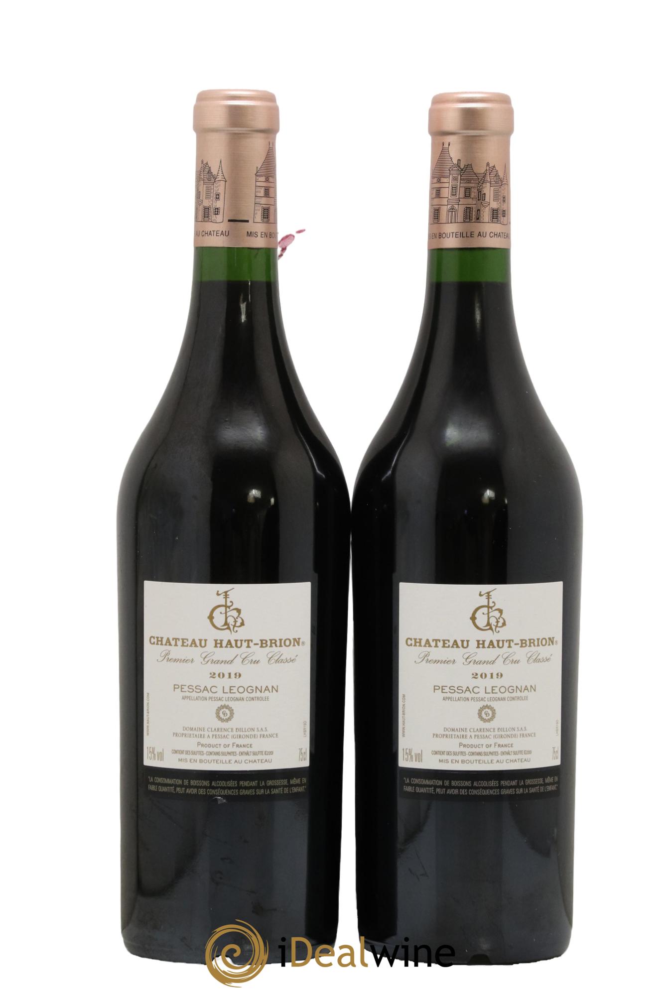 Château Haut Brion 1er Grand Cru Classé 2019 - Lot de 2 bouteilles - 1
