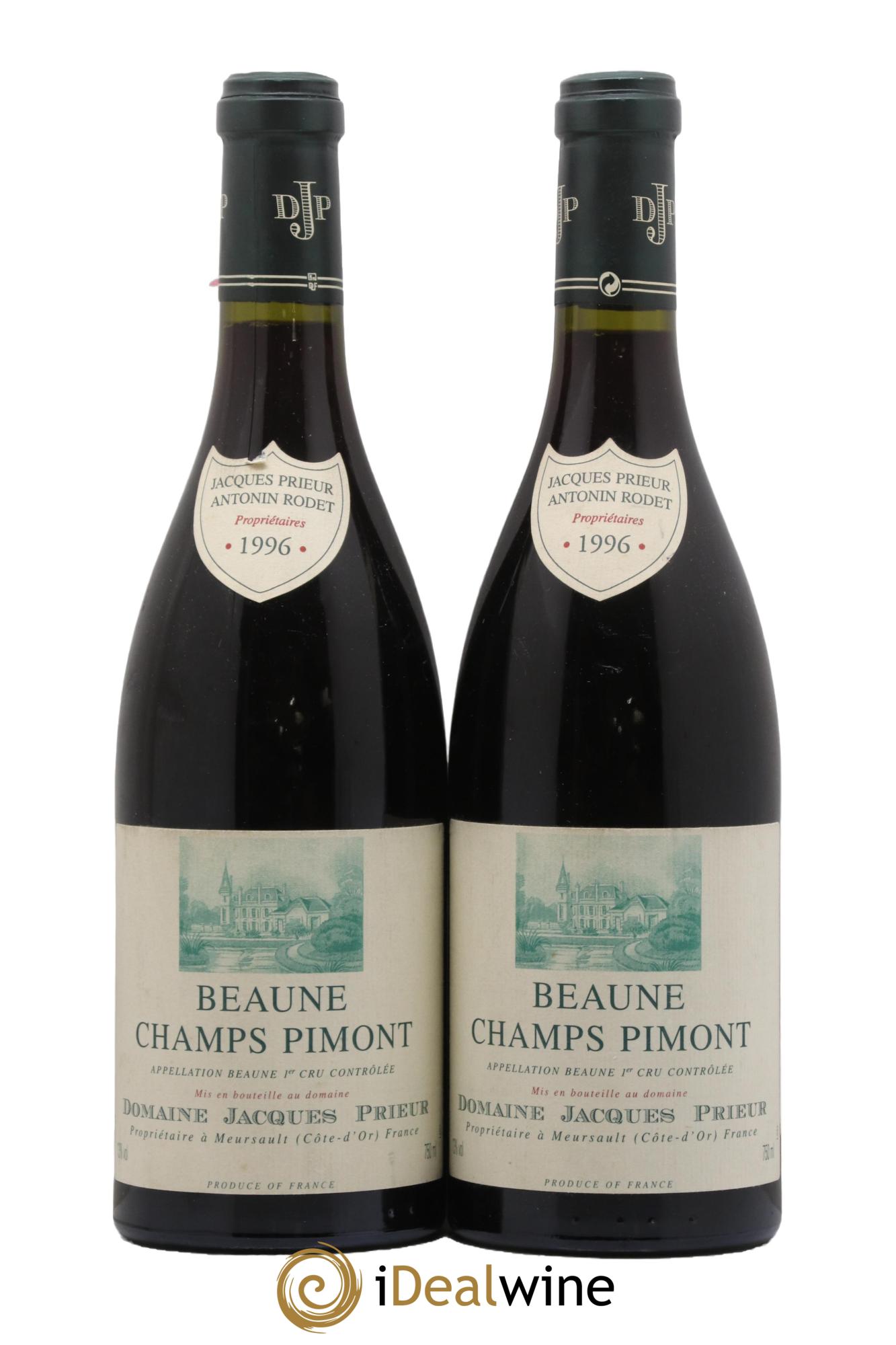 Beaune 1er Cru Champs-Pimont Jacques Prieur (Domaine) 1996 - Lot de 2 bouteilles - 0