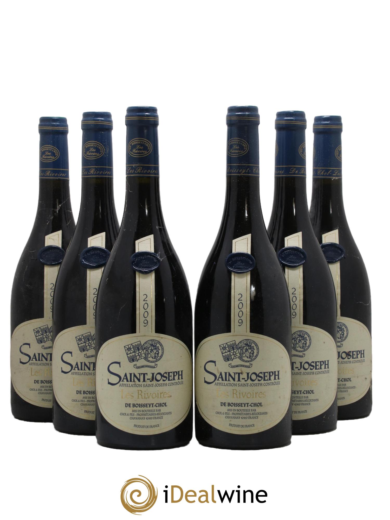 Saint-Joseph Les Rivoires Boisseyt Chol 2009 - Lot de 6 bouteilles - 0