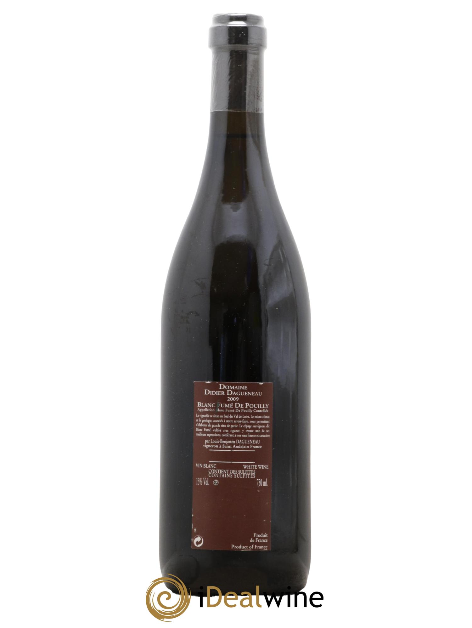 Vin de France (anciennement Pouilly-Fumé) Pur Sang Dagueneau (Domaine Didier - Louis-Benjamin) 2009 - Lot de 1 bouteille - 1