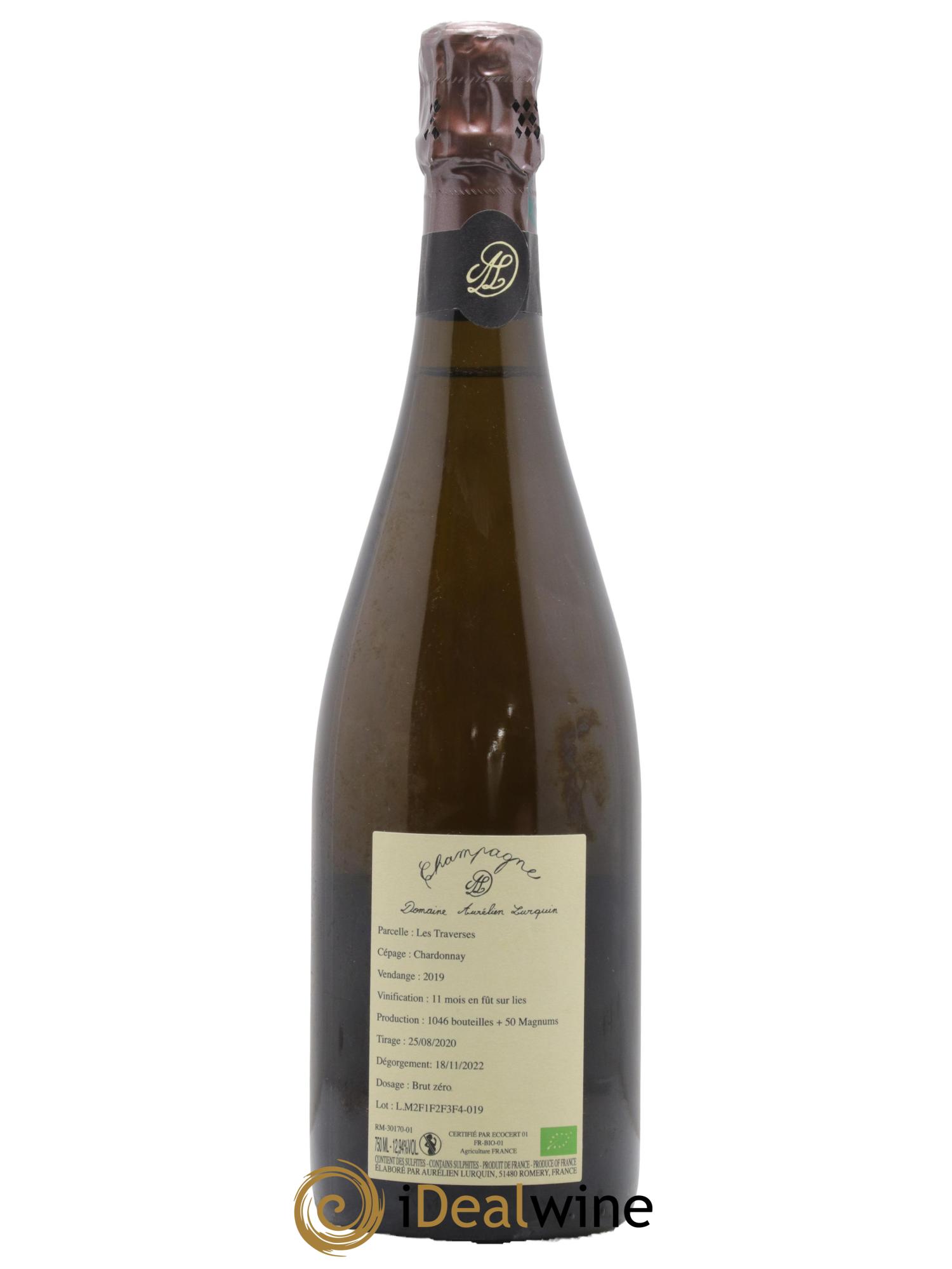 Chardonnay Les Traverses Aurélien Lurquin 2019 - Lot de 1 bouteille - 1