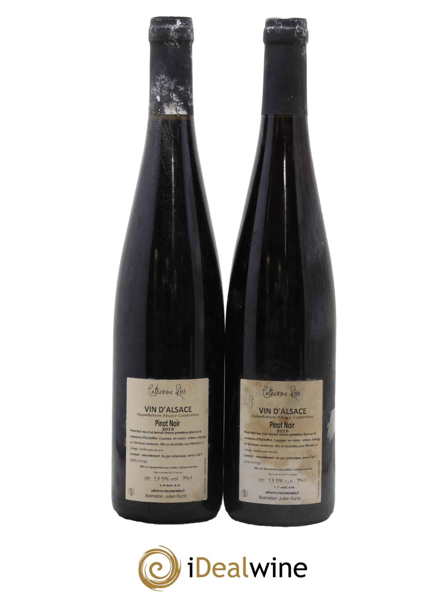 Alsace Pinot Noir Libre Comme l'Air Riss 2019 - Posten von 2 Flaschen - 1