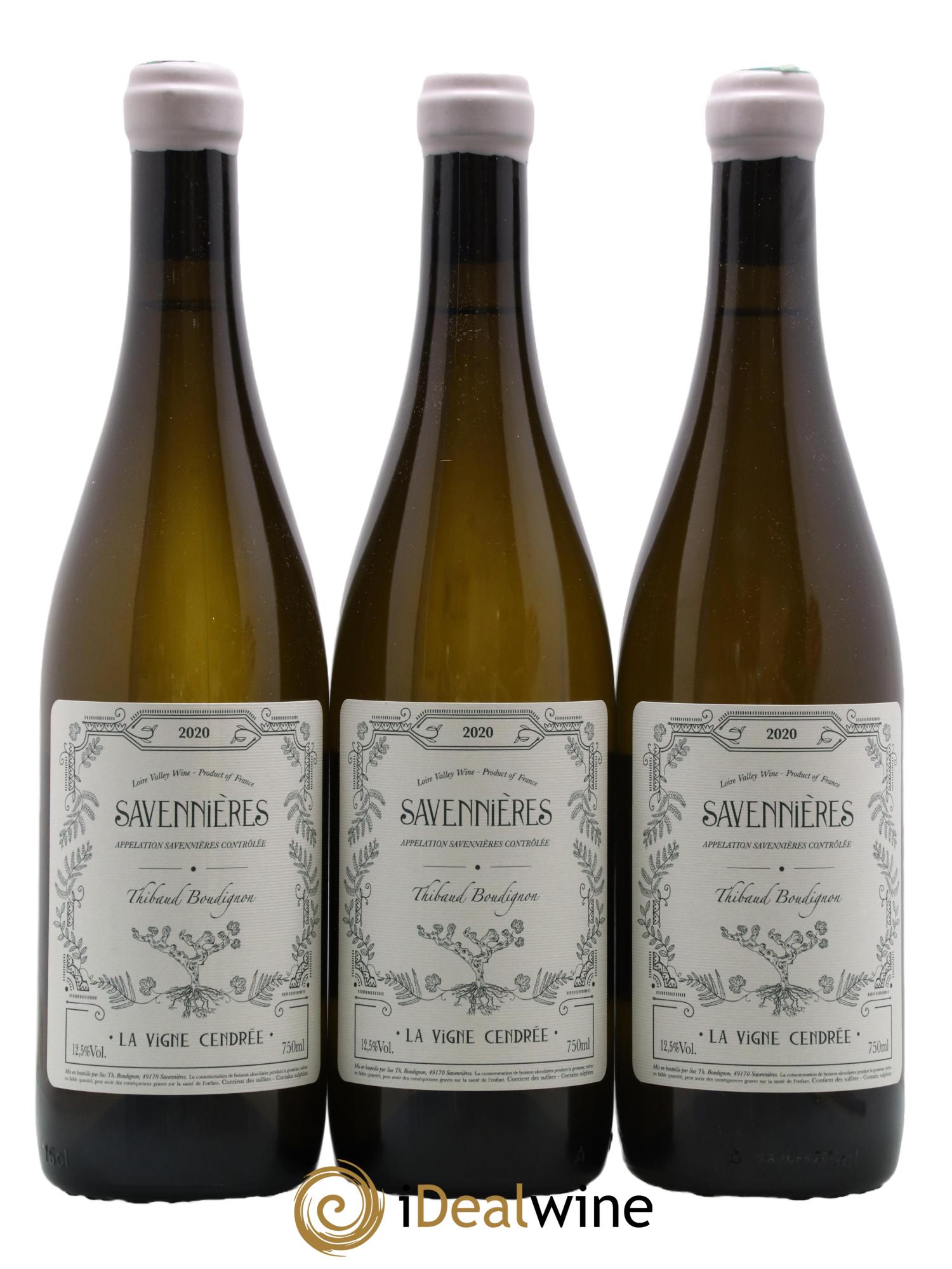 Savennières La Vigne Cendrée Thibaud Boudignon 2020 - Lot de 3 bouteilles - 0