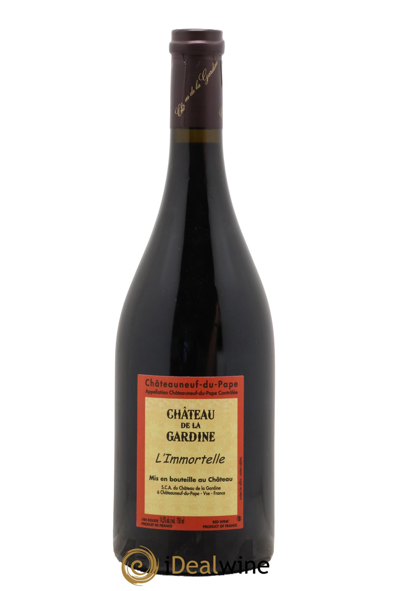 Châteauneuf-du-Pape Château de La Gardine L'Immortelle Famille Brunel 2015 - Lot of 1 bottle - 1