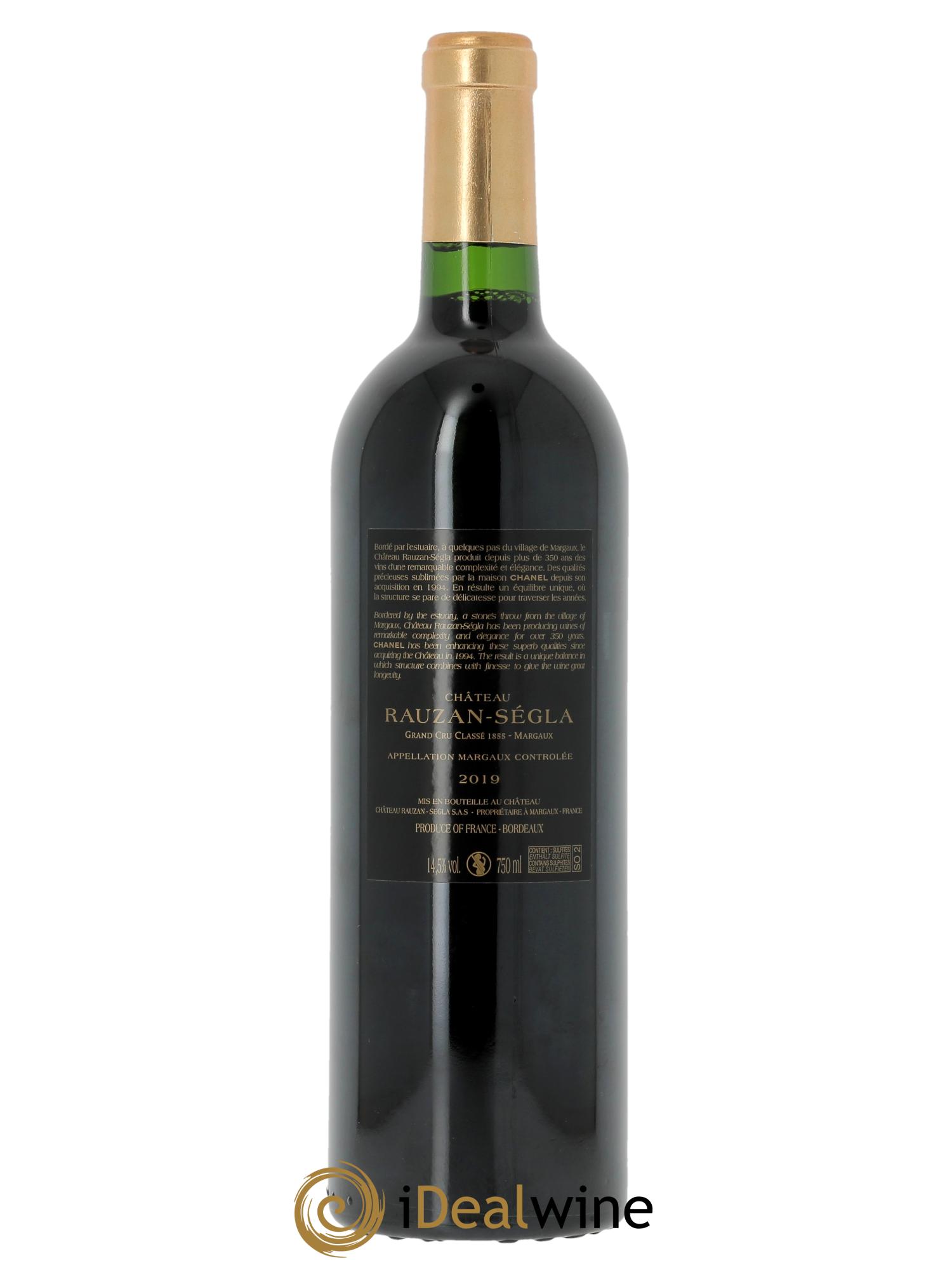 Château Rauzan Ségla Grand Cru Classé 2019 - Lot de 1 bouteille - 1