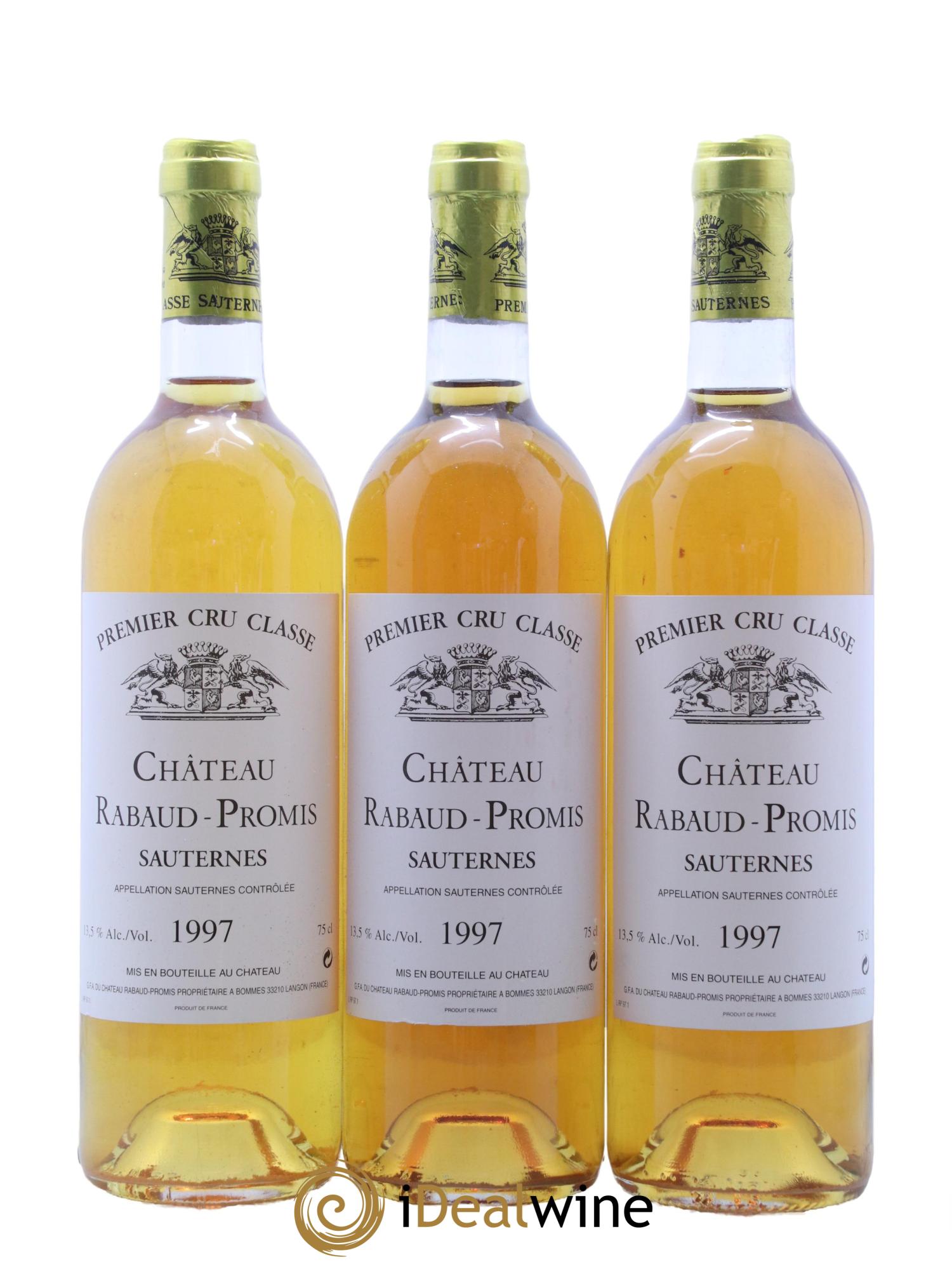 Château Rabaud Promis 1er Grand Cru Classé 1997 - Posten von 12 Flaschen - 4