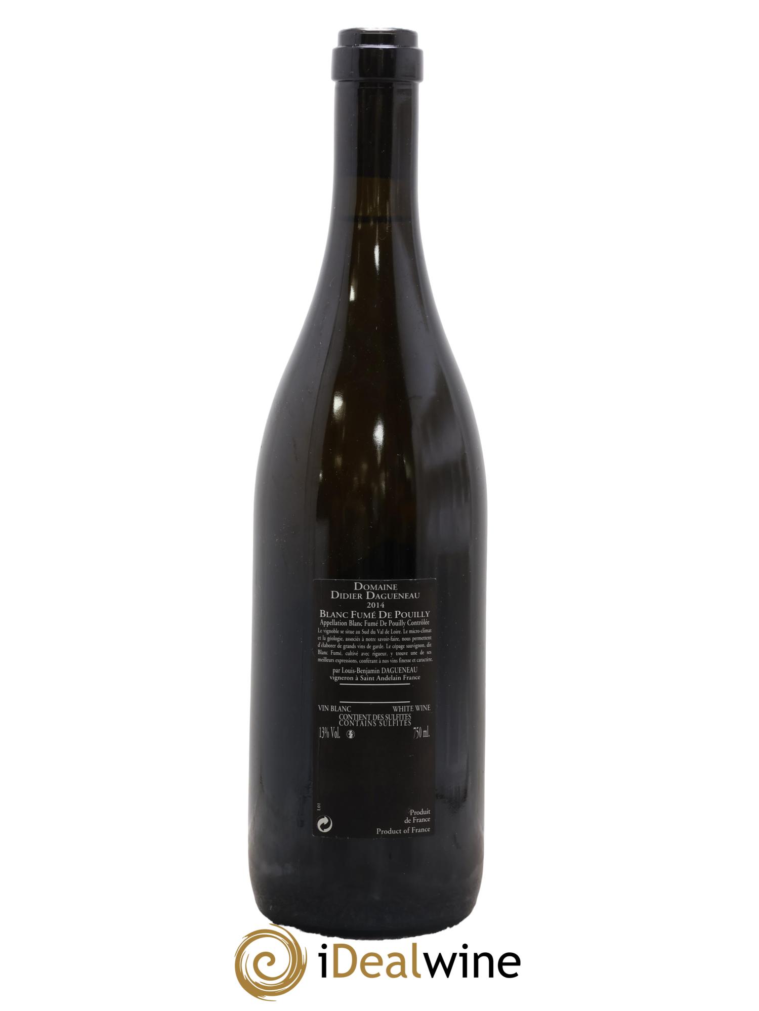 Vin de France (anciennement Pouilly-Fumé) Silex Dagueneau (Domaine Didier - Louis-Benjamin) 2014 - Posten von 1 Flasche - 1