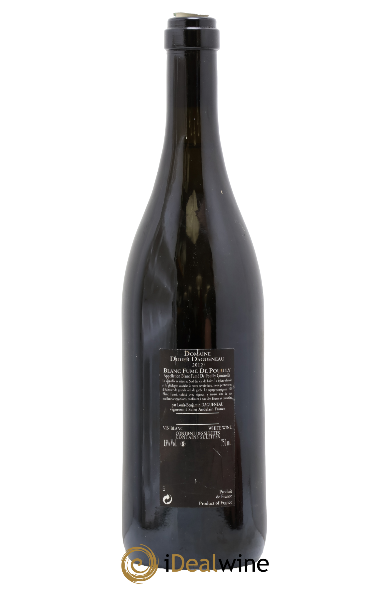 Vin de France (anciennement Pouilly-Fumé) Silex Dagueneau (Domaine Didier - Louis-Benjamin) 2012 - Lot de 1 bouteille - 1