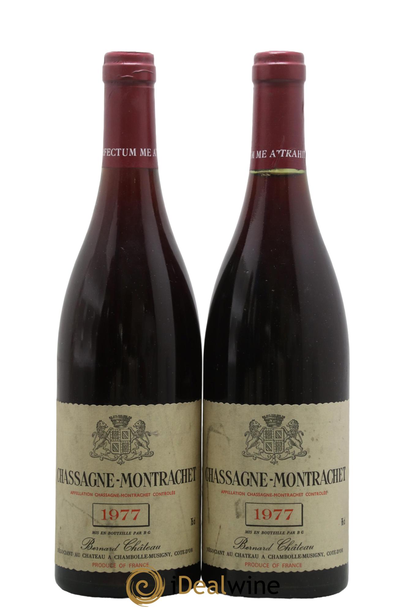 Chassagne-Montrachet Bernard Château 1977 - Lot de 2 bouteilles - 0