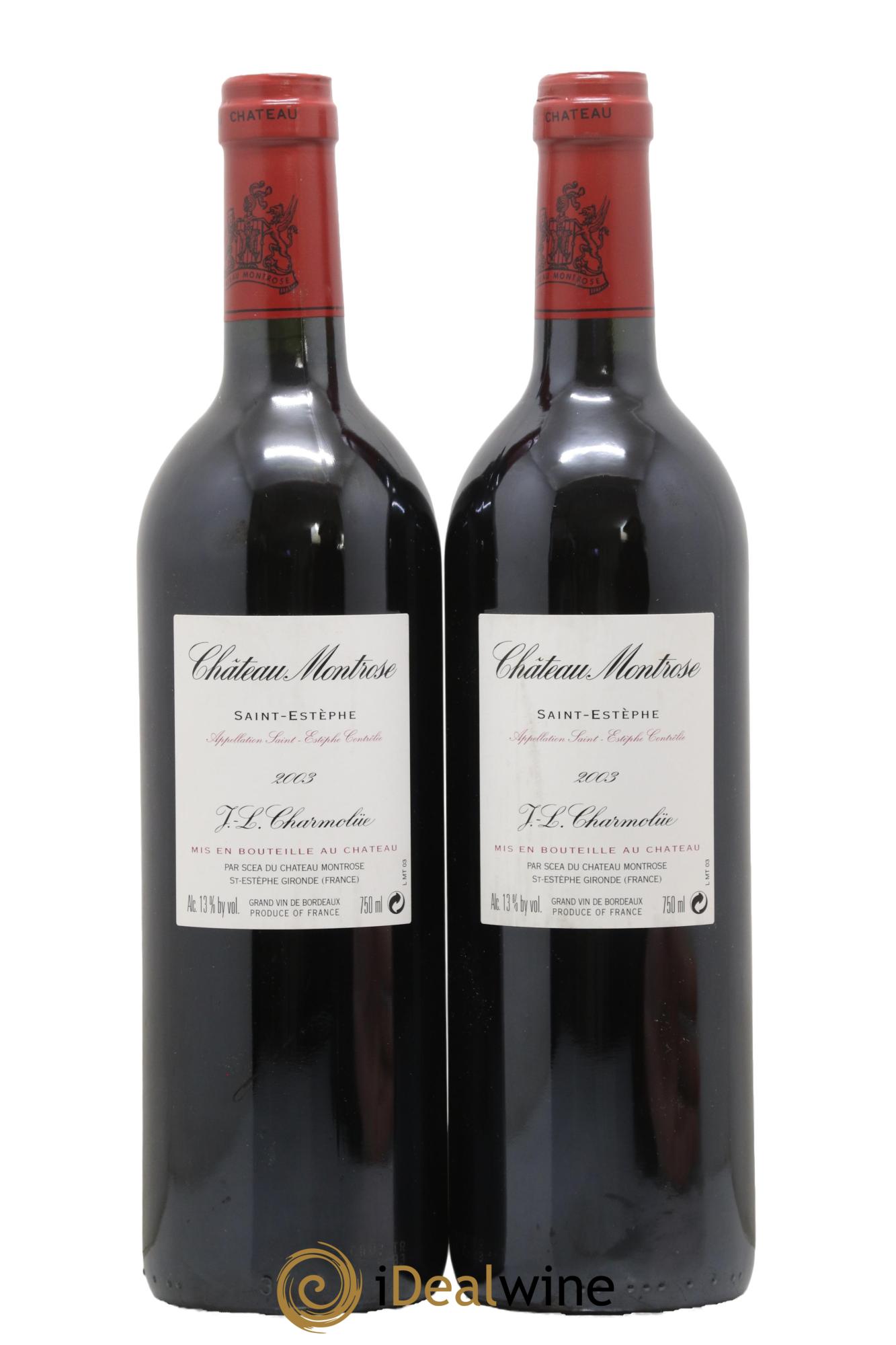 Château Montrose 2ème Grand Cru Classé 2003 - Lot de 2 bouteilles - 1
