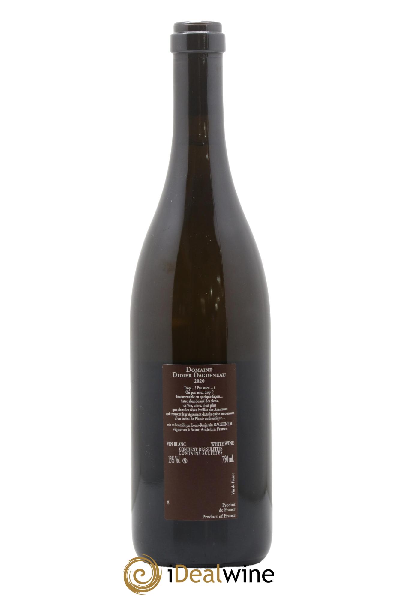 Vin de France (anciennement Pouilly-Fumé) Pur Sang Dagueneau (Domaine Didier - Louis-Benjamin) 2020 - Lotto di 1 bottiglia - 1
